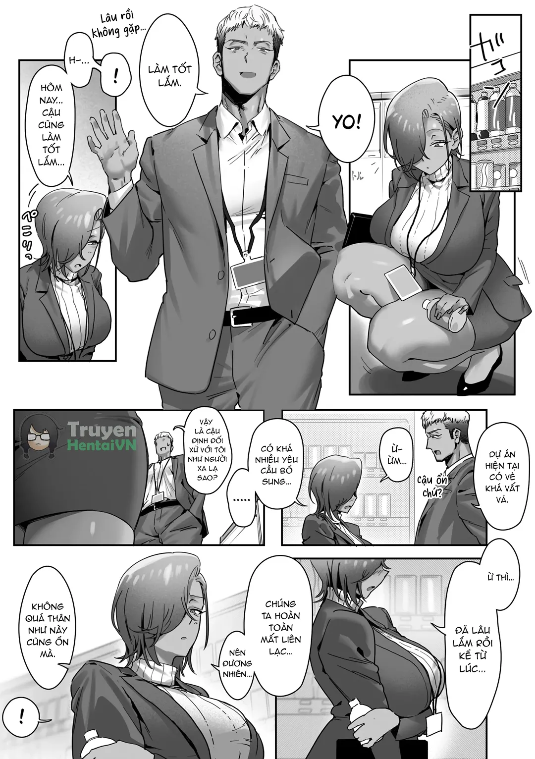 HentaiVN.net - Ảnh 13 - Ngoại tình với sếp nữ tóc vàng nóng bỏng! - Chap 4