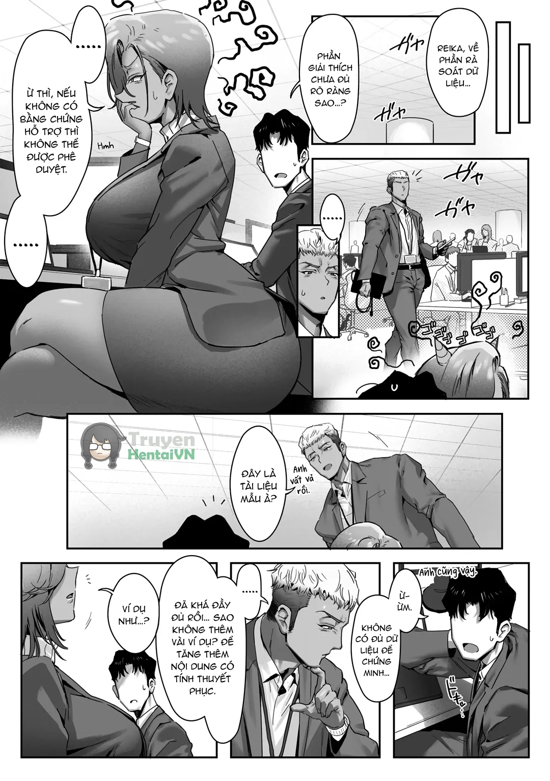 HentaiVN.net - Ảnh 15 - Ngoại tình với sếp nữ tóc vàng nóng bỏng! - Chap 4