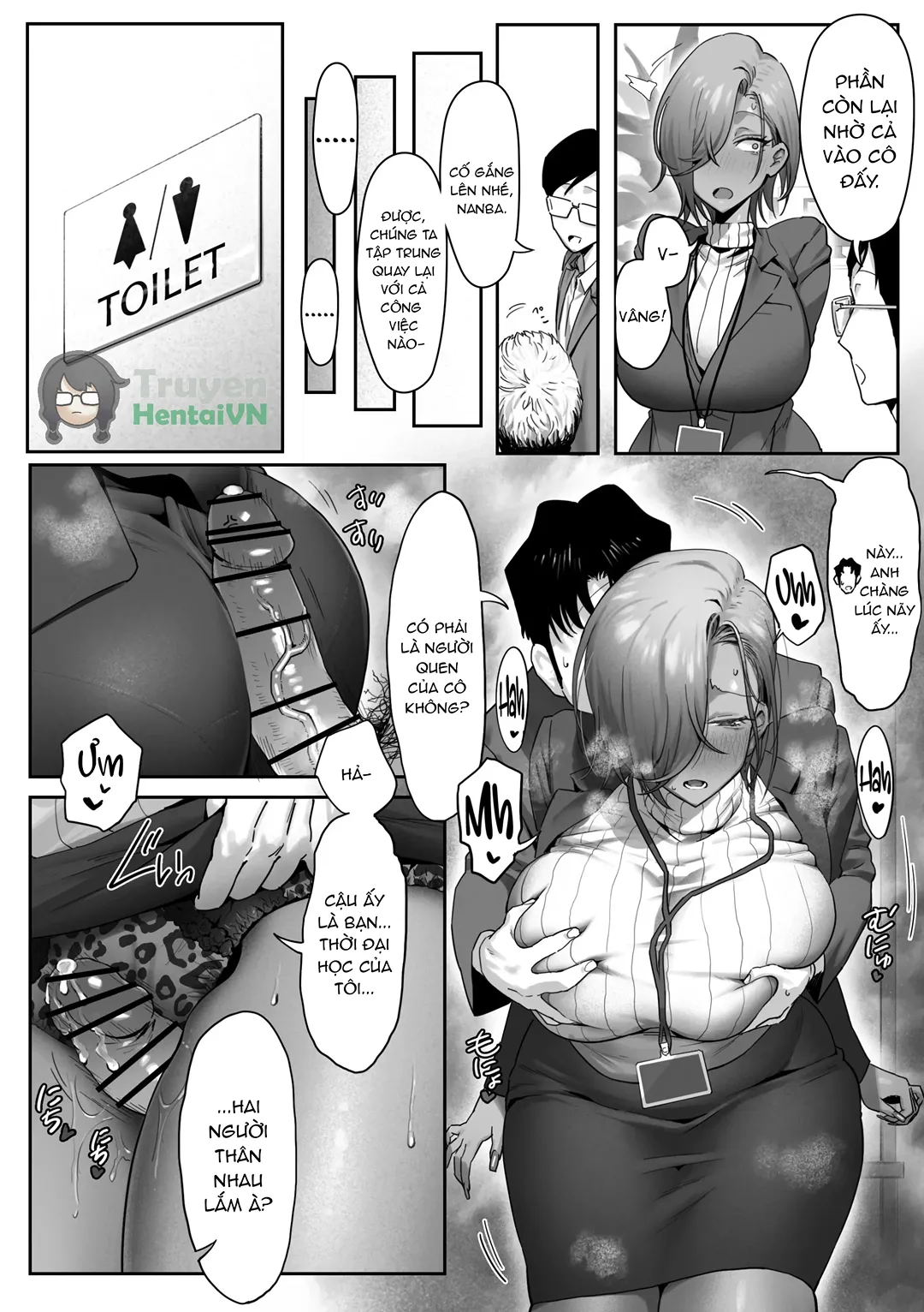 HentaiVN.net - Ảnh 8 - Ngoại tình với sếp nữ tóc vàng nóng bỏng! - Chap 4