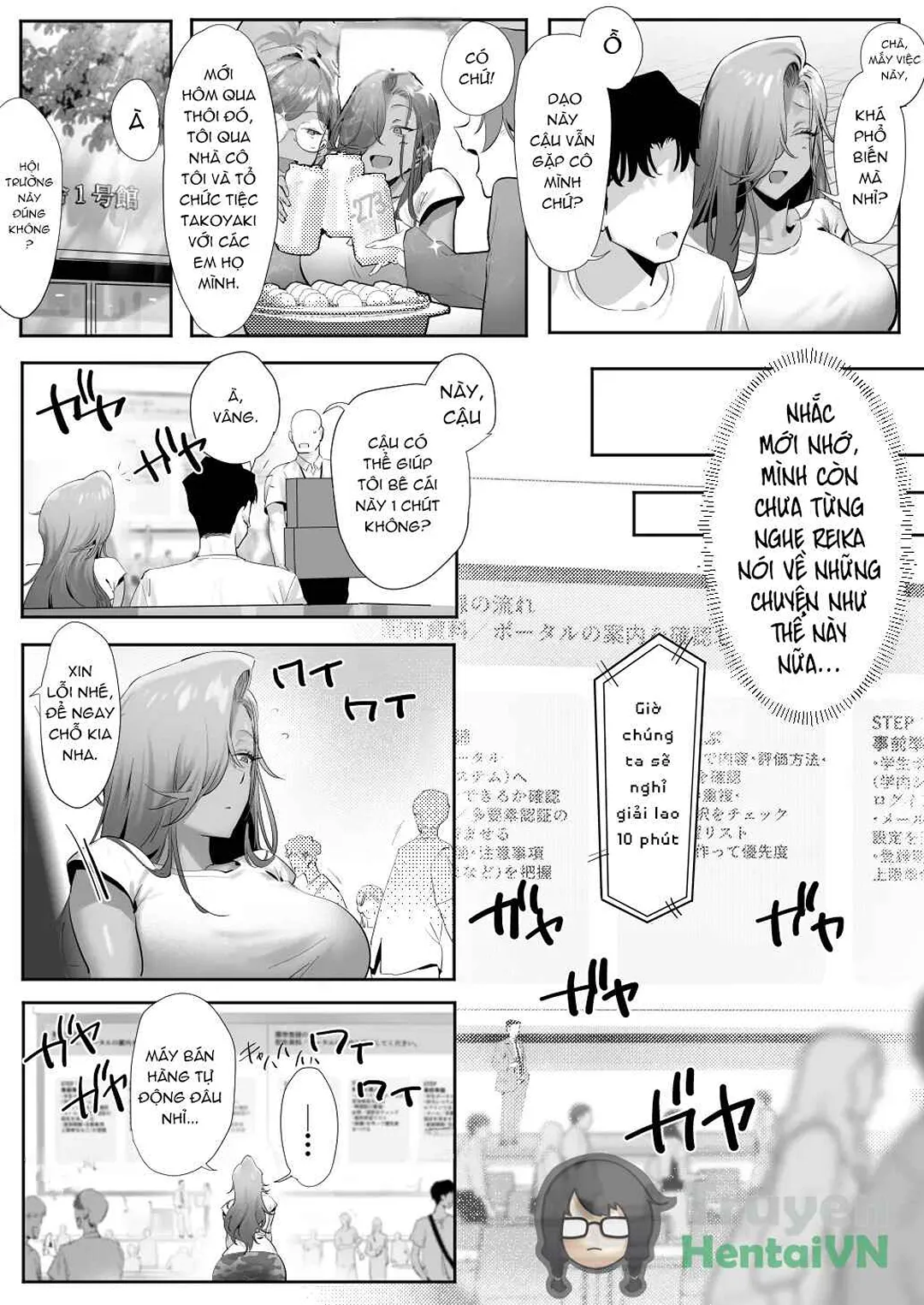 HentaiVN.net - Ảnh 11 - Ngoại tình với sếp nữ tóc vàng nóng bỏng! - Chap 5