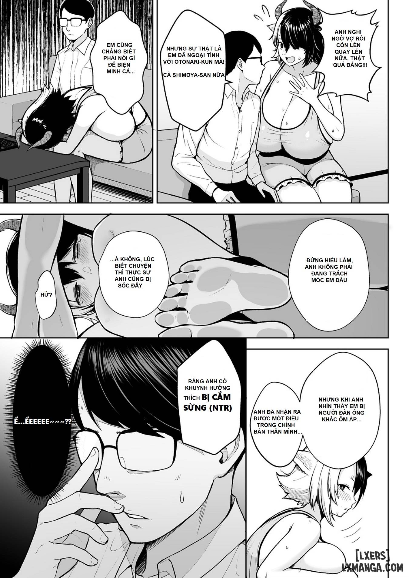 HentaiVN.net - Ảnh 35 - Đó là lỗi của cô khi có bộ ngực quá lớn! [Oku-san no Oppai ga Dekasugiru noga Warui!] - Chapter 6.5