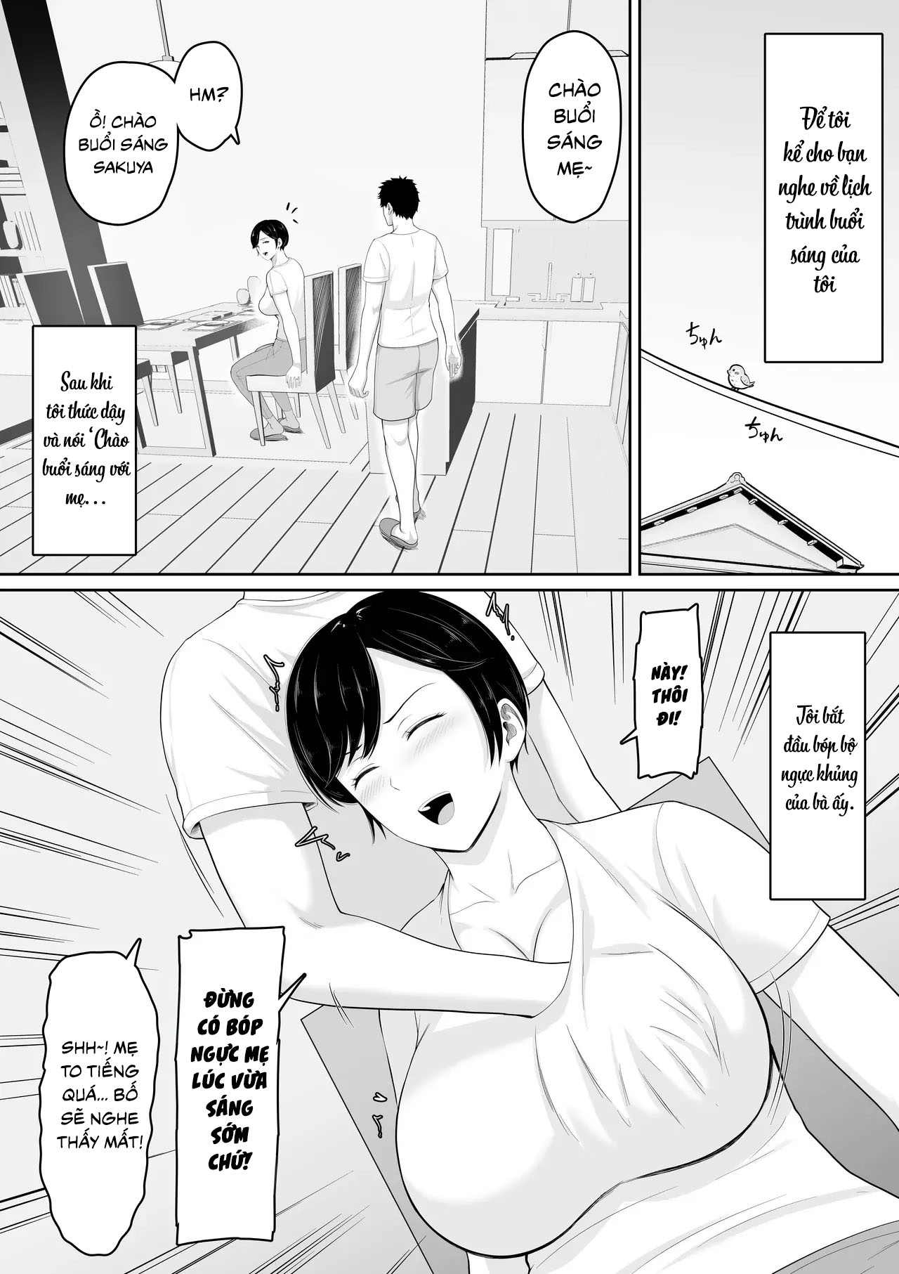 HentaiVN.net - Ảnh 3 - セックスレスの巨乳母にノリで着させた水着がエロ過ぎたので父の代わりにチンポ挿れたら毎日ノリで中出しさせてくれるようになった話 - Chap 1.