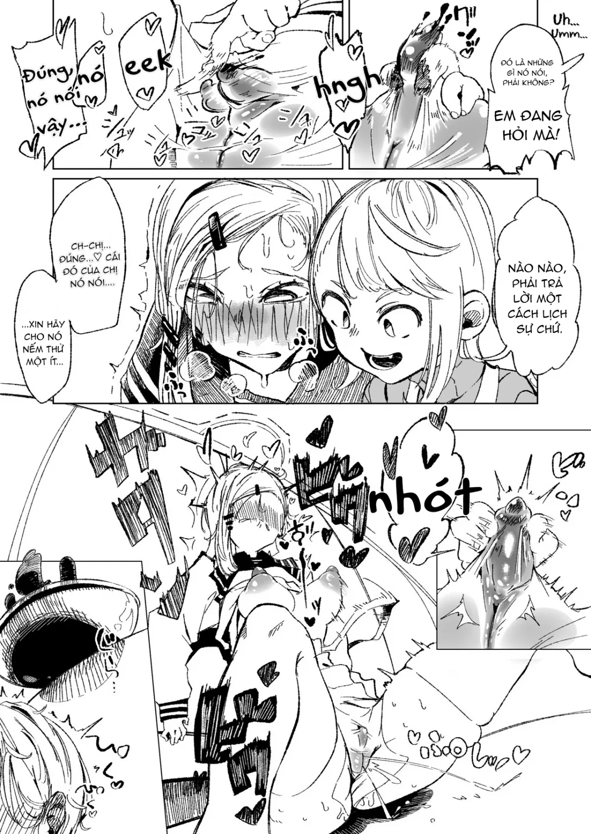 HentaiVN.net - Ảnh 6 - Ăn sô cô la cho lắm vô [Choco no Ajimi wo Suru Shimai] - Oneshot