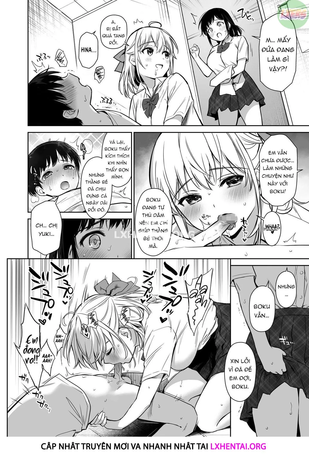HentaiVN.net - Ảnh 18 - Naisho No Hajimete ~Suunenburi Ni Atta Shinseki No Bijin JK Shimai Ni Ecchi No Tehodoki Sarechaimasu~ - Oneshot
