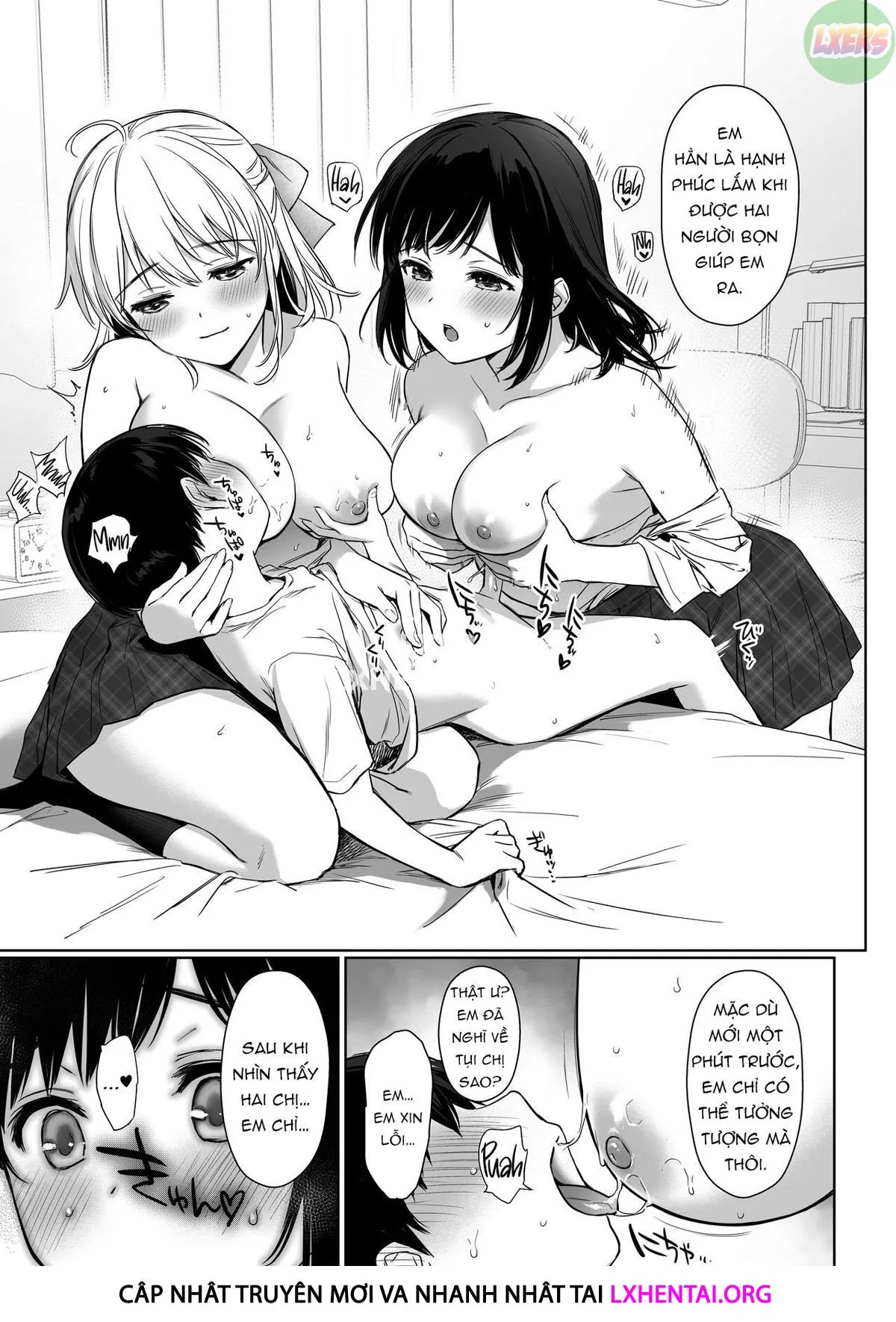 HentaiVN.net - Ảnh 25 - Naisho No Hajimete ~Suunenburi Ni Atta Shinseki No Bijin JK Shimai Ni Ecchi No Tehodoki Sarechaimasu~ - Oneshot
