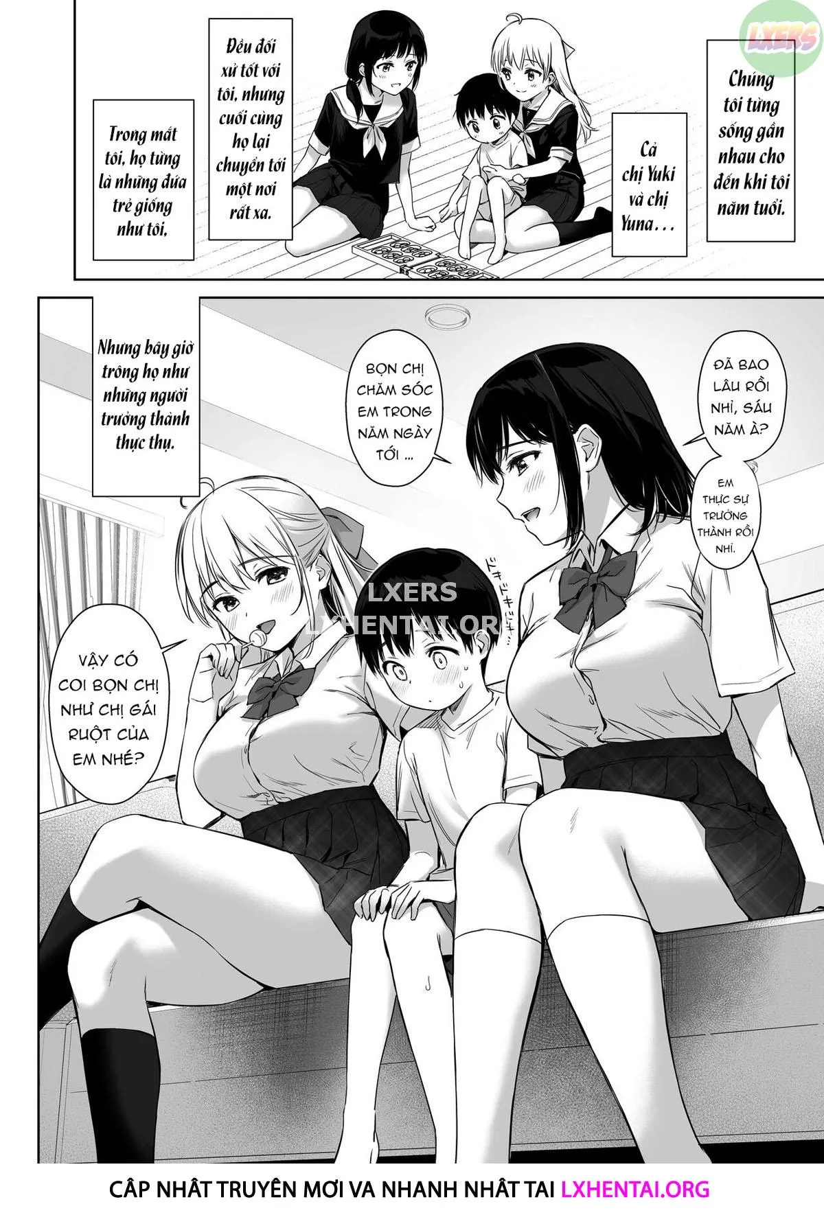 HentaiVN.net - Ảnh 8 - Naisho No Hajimete ~Suunenburi Ni Atta Shinseki No Bijin JK Shimai Ni Ecchi No Tehodoki Sarechaimasu~ - Oneshot