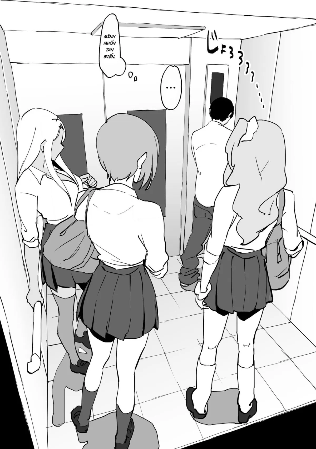 HentaiVN.net - Ảnh 7 - Bị mắc kẹt trong thang máy cùng các em gyaru [ギャルとエレベーターに閉じ込められた] - Oneshot