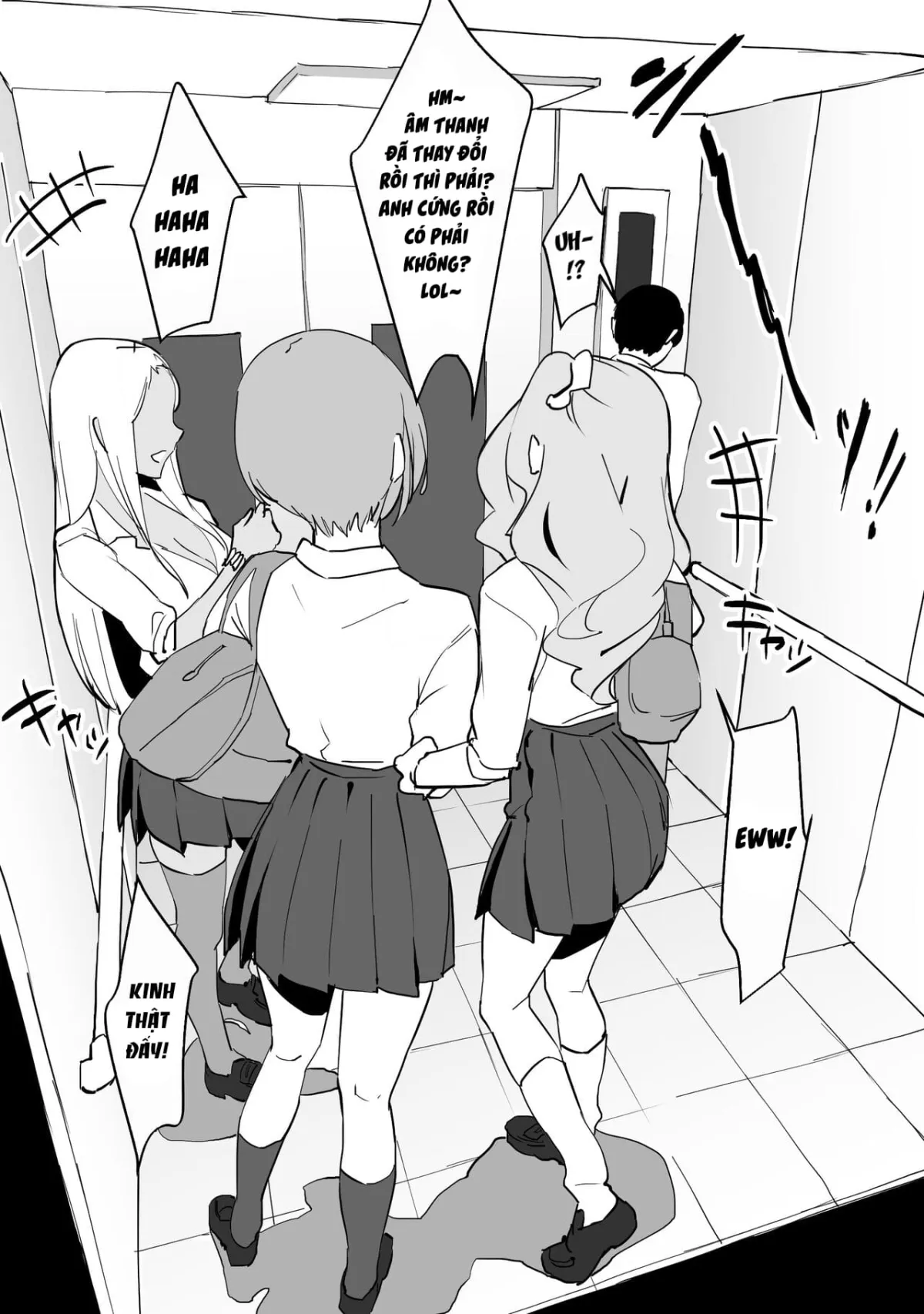 HentaiVN.net - Ảnh 8 - Bị mắc kẹt trong thang máy cùng các em gyaru [ギャルとエレベーターに閉じ込められた] - Oneshot