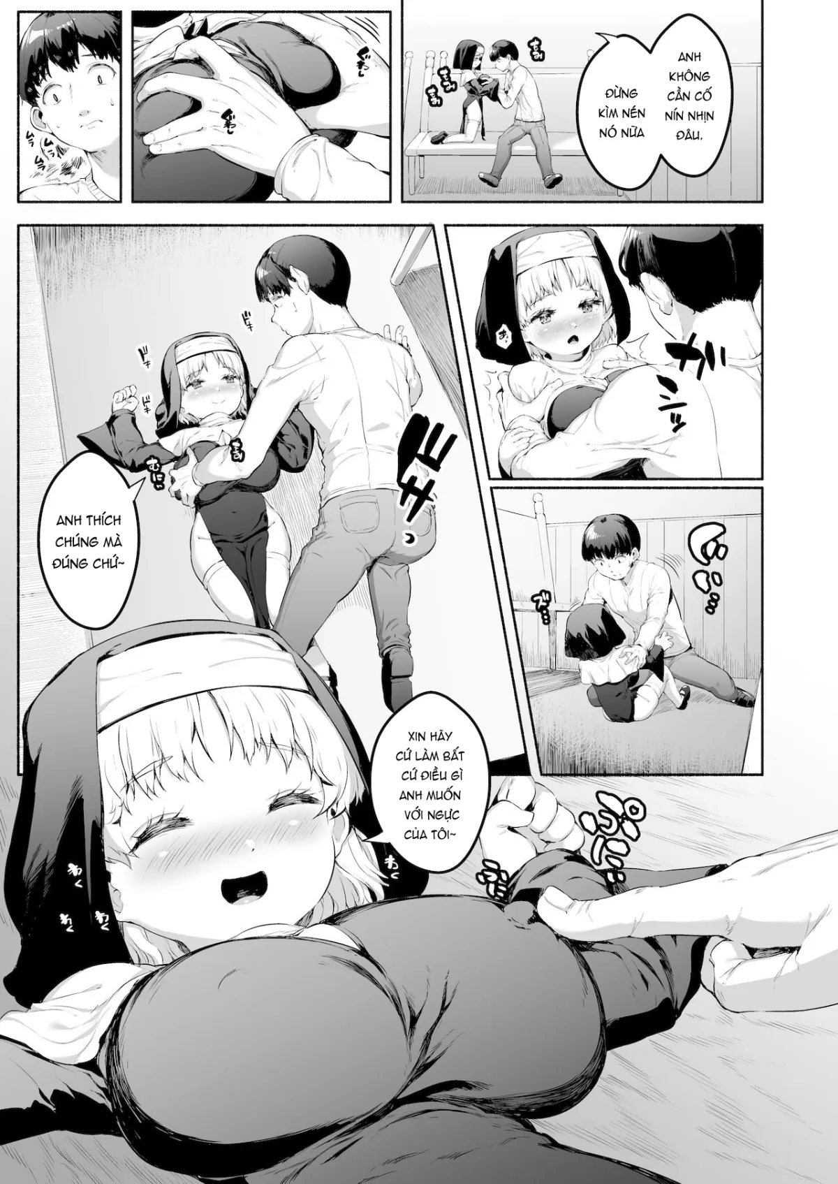 HentaiVN.net - Ảnh 7 - Ecchi na Zange o Sasete kureru Keiken na Loli Kyonyuu Sister-chan [えっちな懺悔をさせてくれる敬虔なロリ巨乳シスターちゃん] - Oneshot.