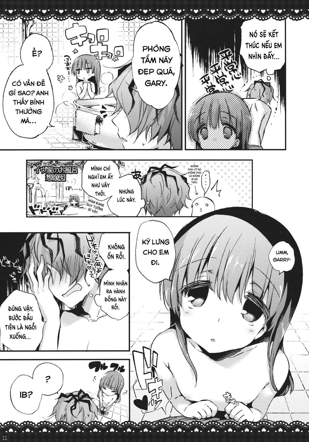 HentaiVN.net - Ảnh 11 - Ib to Garry o Issho ni Ofuro ni Ireru to Dou Naru no? [What happens when you're in a bath together, Garry and Ib?] - Oneshot