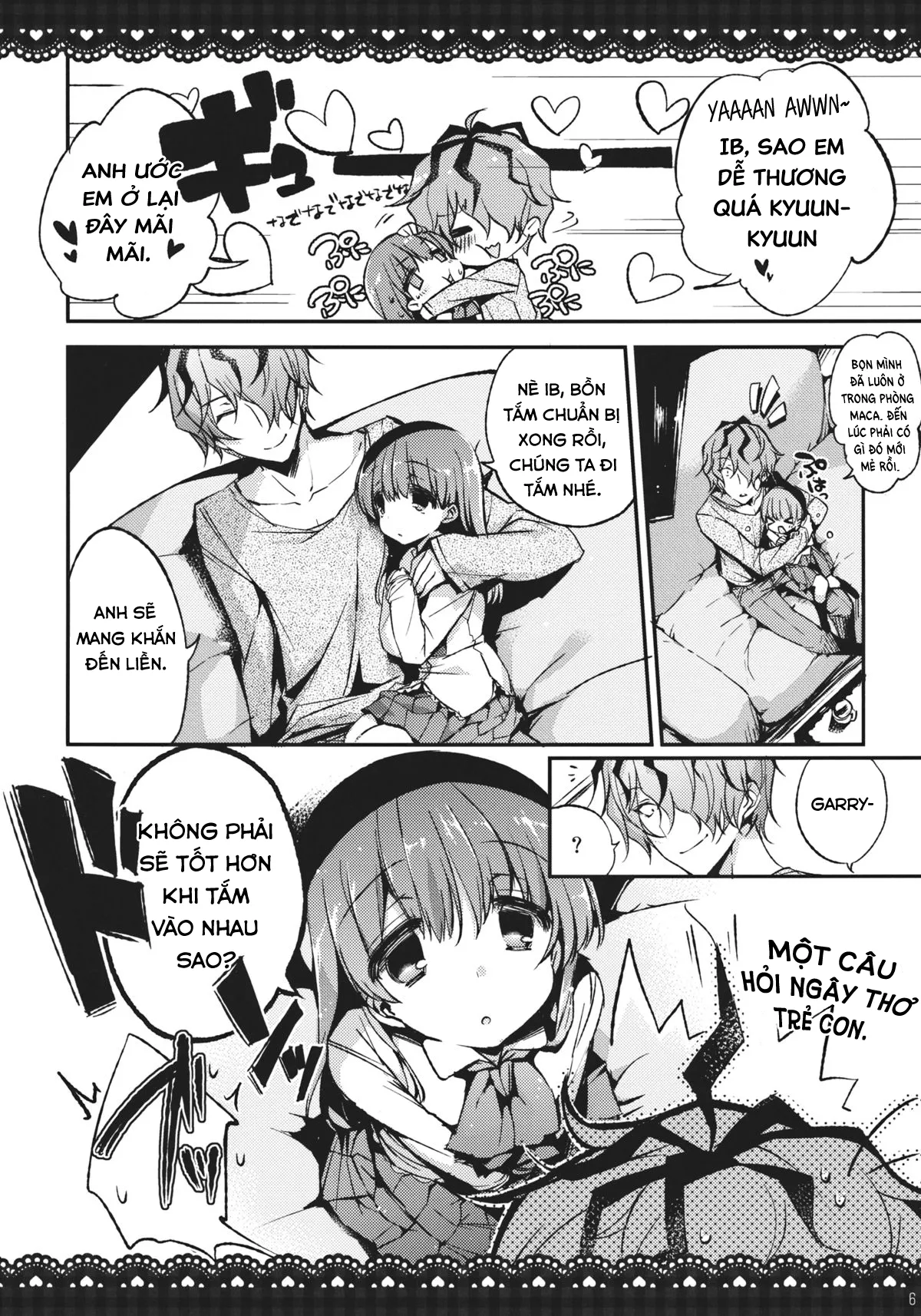 HentaiVN.net - Ảnh 6 - Ib to Garry o Issho ni Ofuro ni Ireru to Dou Naru no? [What happens when you're in a bath together, Garry and Ib?] - Oneshot