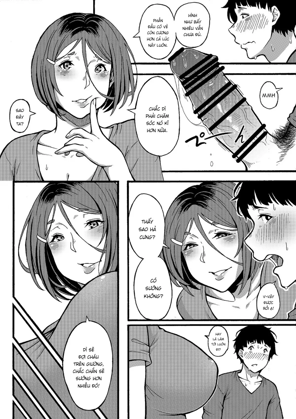 HentaiVN.net - Ảnh 20 - Có muốn làm mấy chuyện hư hỏng với dì khum? [Oba-han to Ee Koto Seehen? | Wanna Do Something Nice With Your Auntie?] - Oneshot
