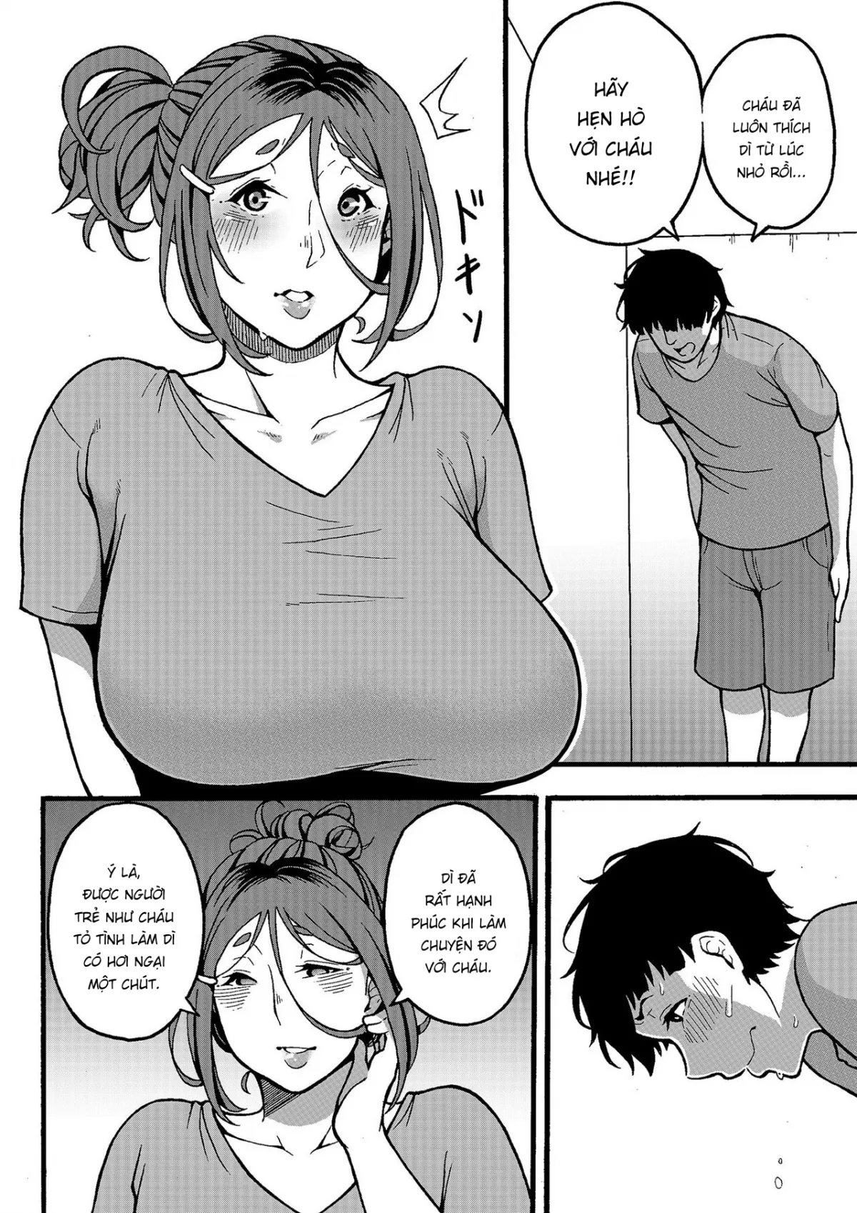 HentaiVN.net - Ảnh 50 - Có muốn làm mấy chuyện hư hỏng với dì khum? [Oba-han to Ee Koto Seehen? | Wanna Do Something Nice With Your Auntie?] - Oneshot