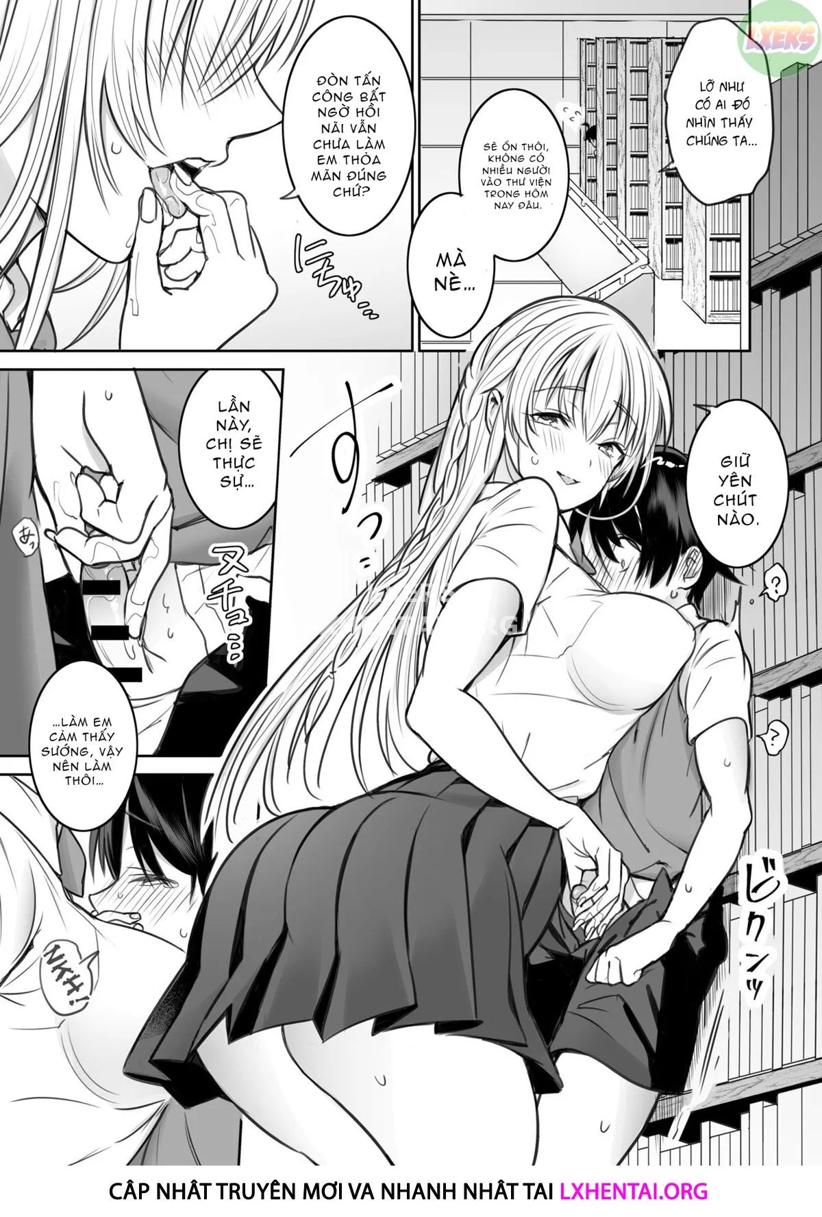 HentaiVN.net - Ảnh 10 - A Story About The Lewd Things The Onee-San I Met At The Library Does To Me [Toshokan de Shiriatta Onee-san ni Ecchina Koto o Sarechau Hanashi] - Oneshot