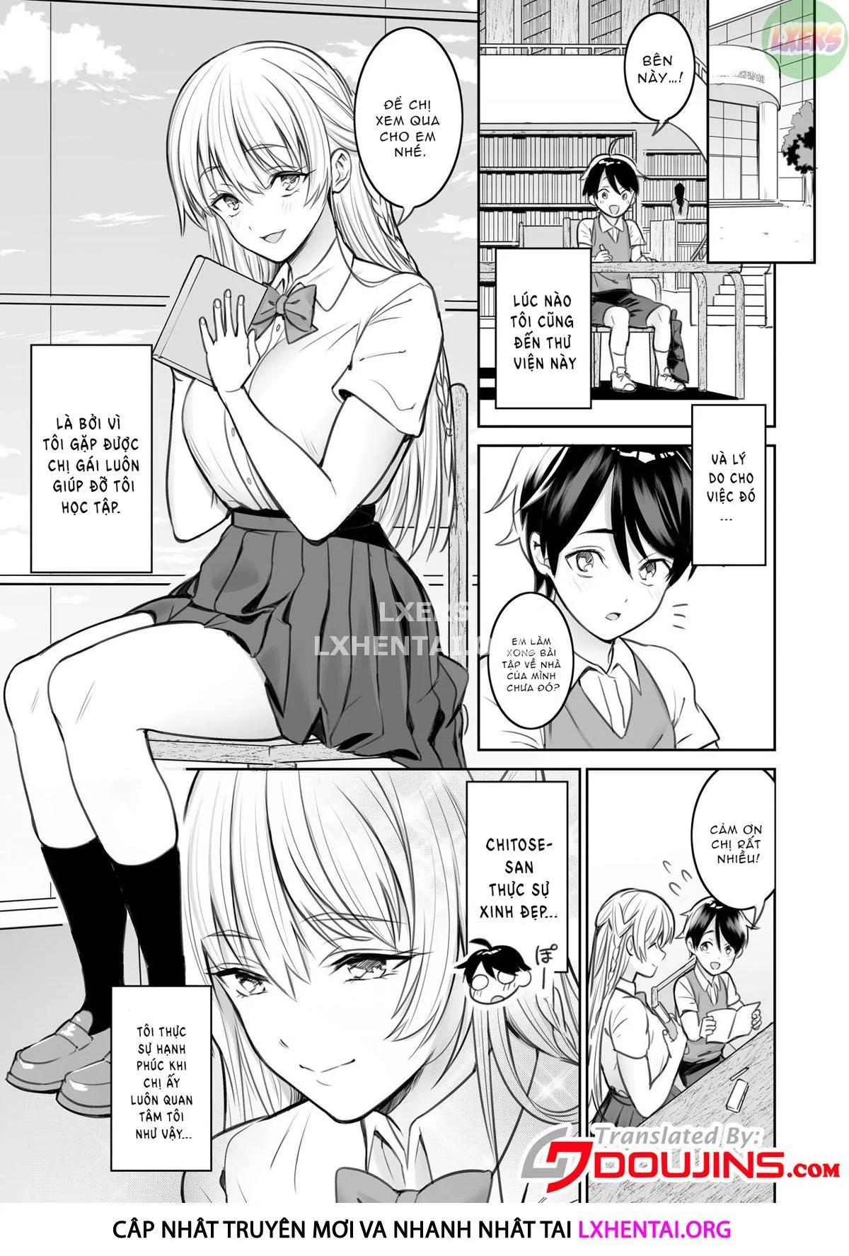 HentaiVN.net - Ảnh 6 - A Story About The Lewd Things The Onee-San I Met At The Library Does To Me [Toshokan de Shiriatta Onee-san ni Ecchina Koto o Sarechau Hanashi] - Oneshot