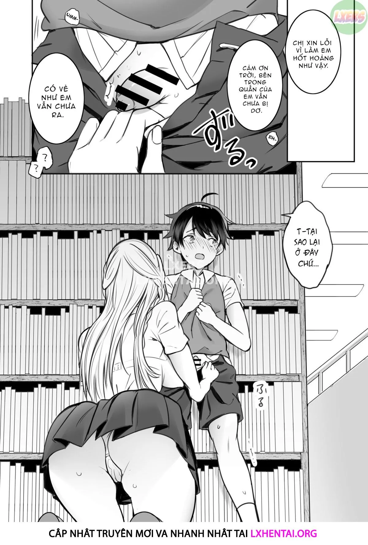 HentaiVN.net - Ảnh 9 - A Story About The Lewd Things The Onee-San I Met At The Library Does To Me [Toshokan de Shiriatta Onee-san ni Ecchina Koto o Sarechau Hanashi] - Oneshot