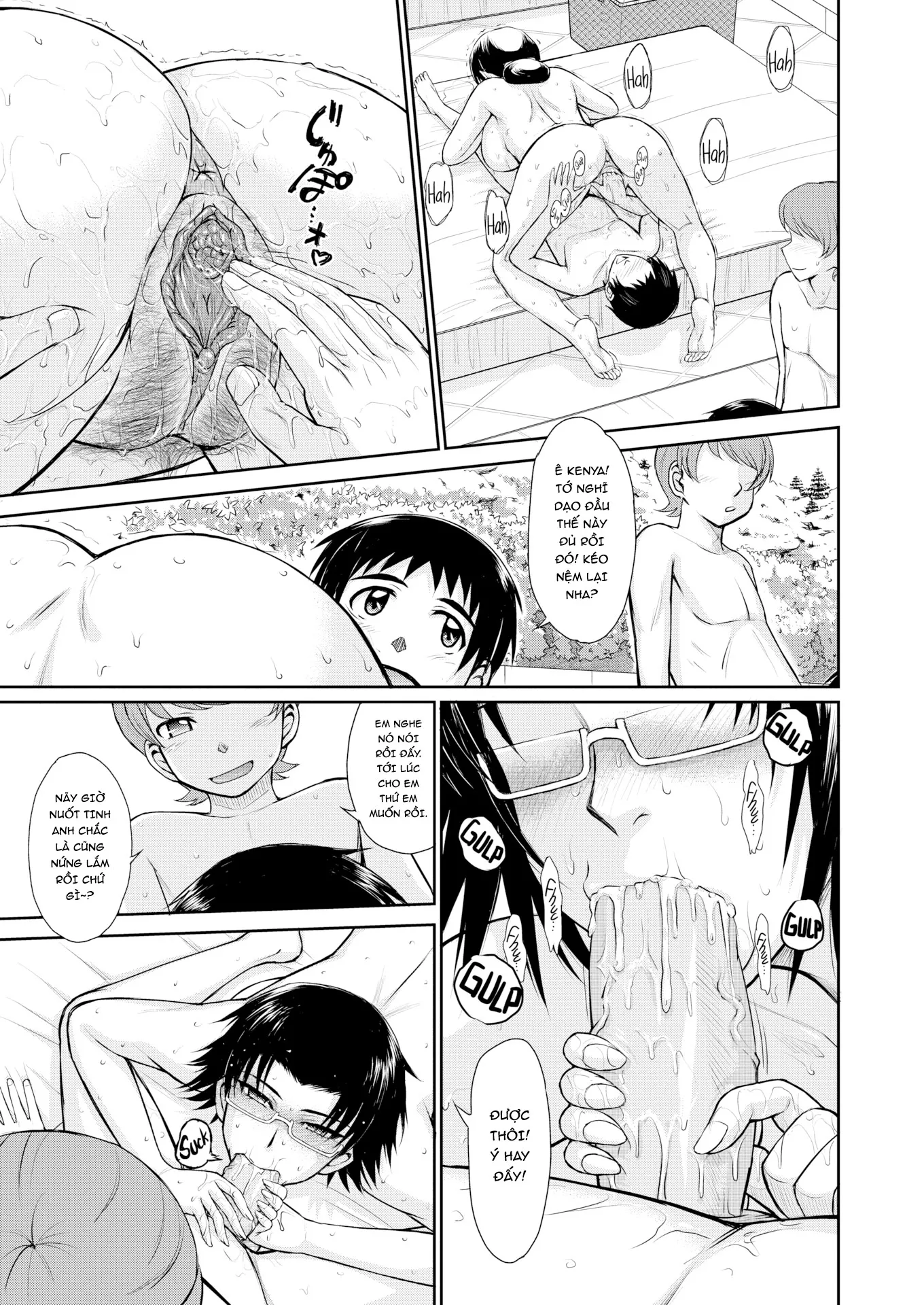 HentaiVN.net - Ảnh 15 - Trải nghiệm gắn kết tình mẫu tử [Mother-Son Physical Mingling Experience] - Chap 1