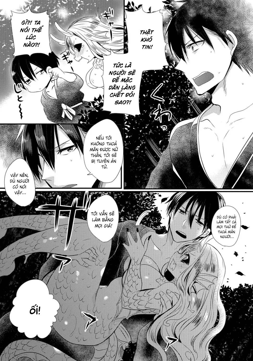 HentaiVN.net - Ảnh 3 - Hy sinh cho nữ thần rồng [Suiryuu no Kami-sama ni Ikenie o, Monster Musume to no Chigiri] - Oneshot