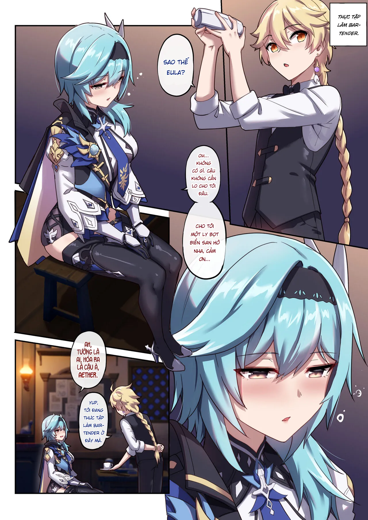 HentaiVN.net - Ảnh 3 - Eula say rượu [Eula's Drunken Escapade, エウルアの酔った行動] - Oneshot nuột