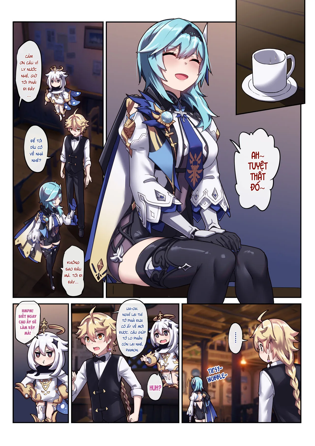 HentaiVN.net - Ảnh 4 - Eula say rượu [Eula's Drunken Escapade, エウルアの酔った行動] - Oneshot nuột