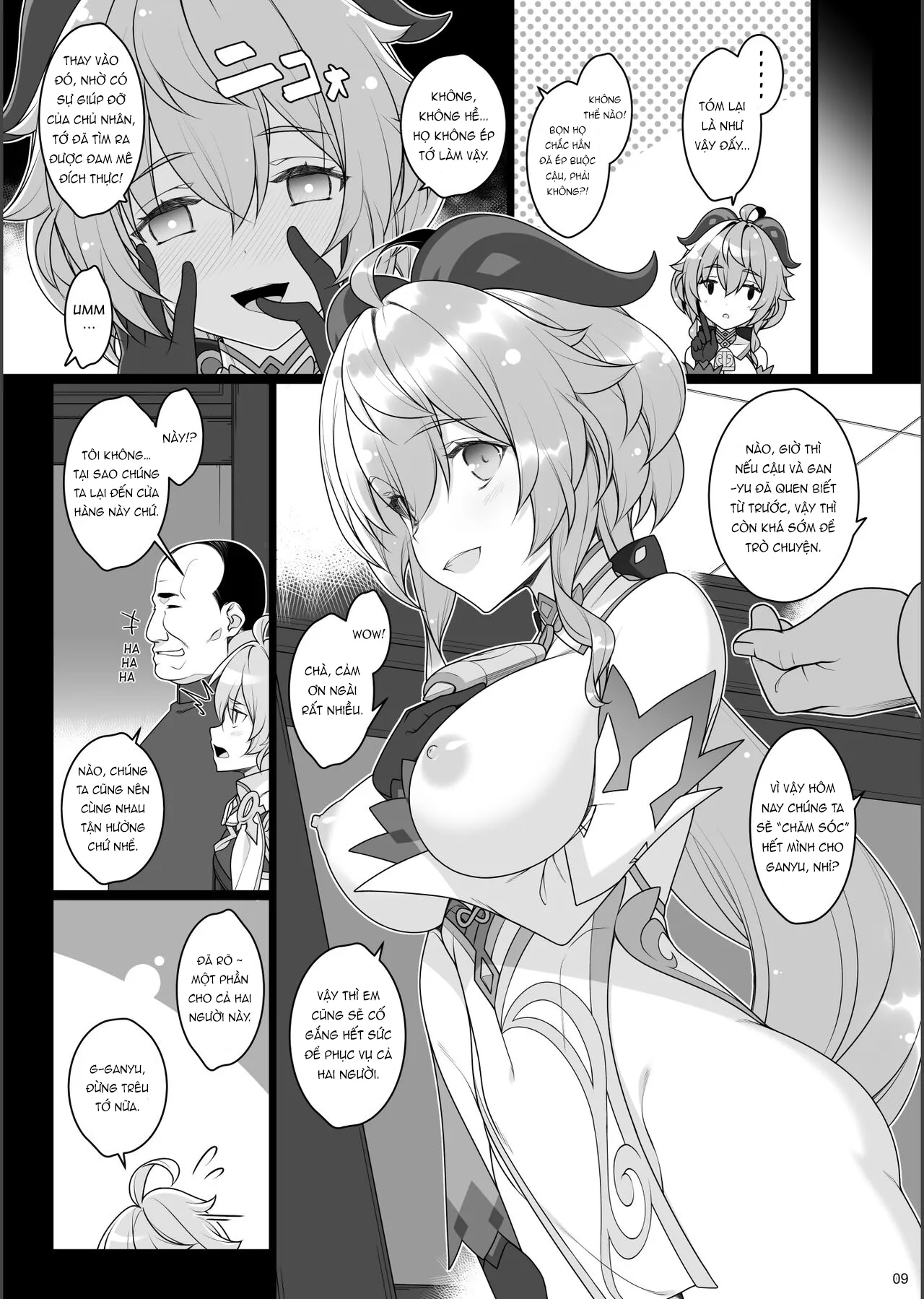 HentaiVN.net - Ảnh 8 - Mát Xa Cùng Với Dê Dừa! [Gokuraku Kikou Ni] - 1shot