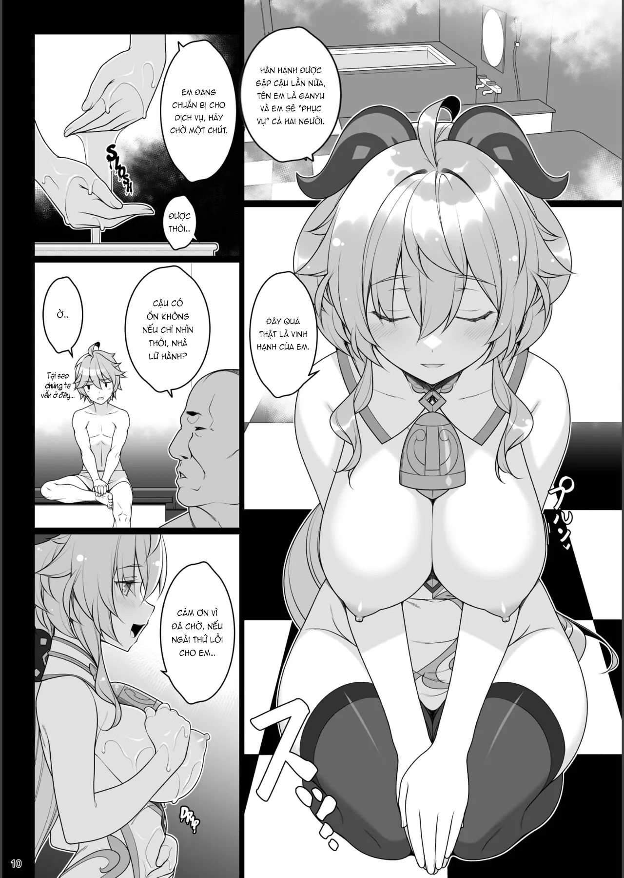 HentaiVN.net - Ảnh 9 - Mát Xa Cùng Với Dê Dừa! [Gokuraku Kikou Ni] - 1shot