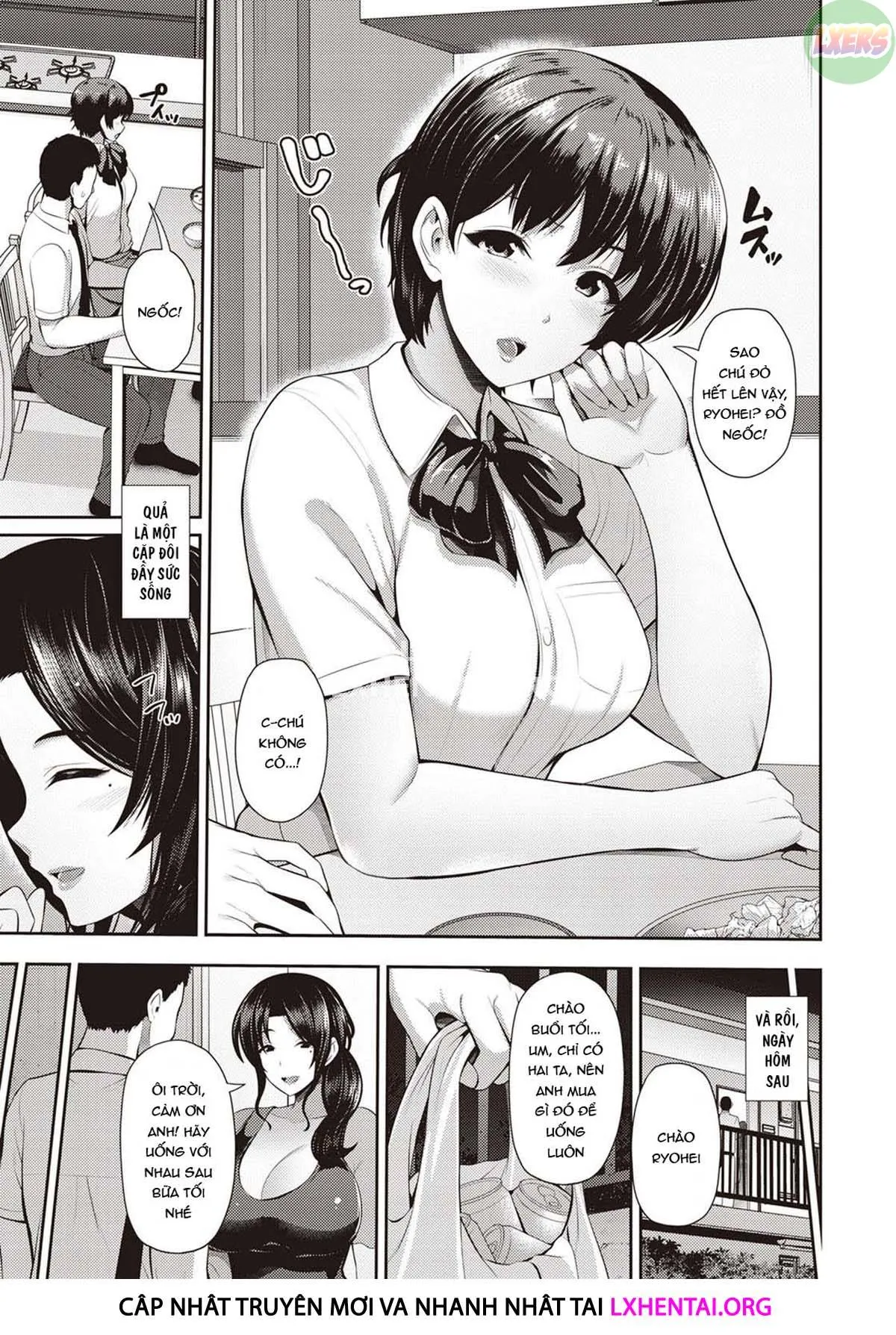 HentaiVN.net - Ảnh 8 - Sexual Love With Mother and Daughter [Oyako to Seiai] - Chap 1