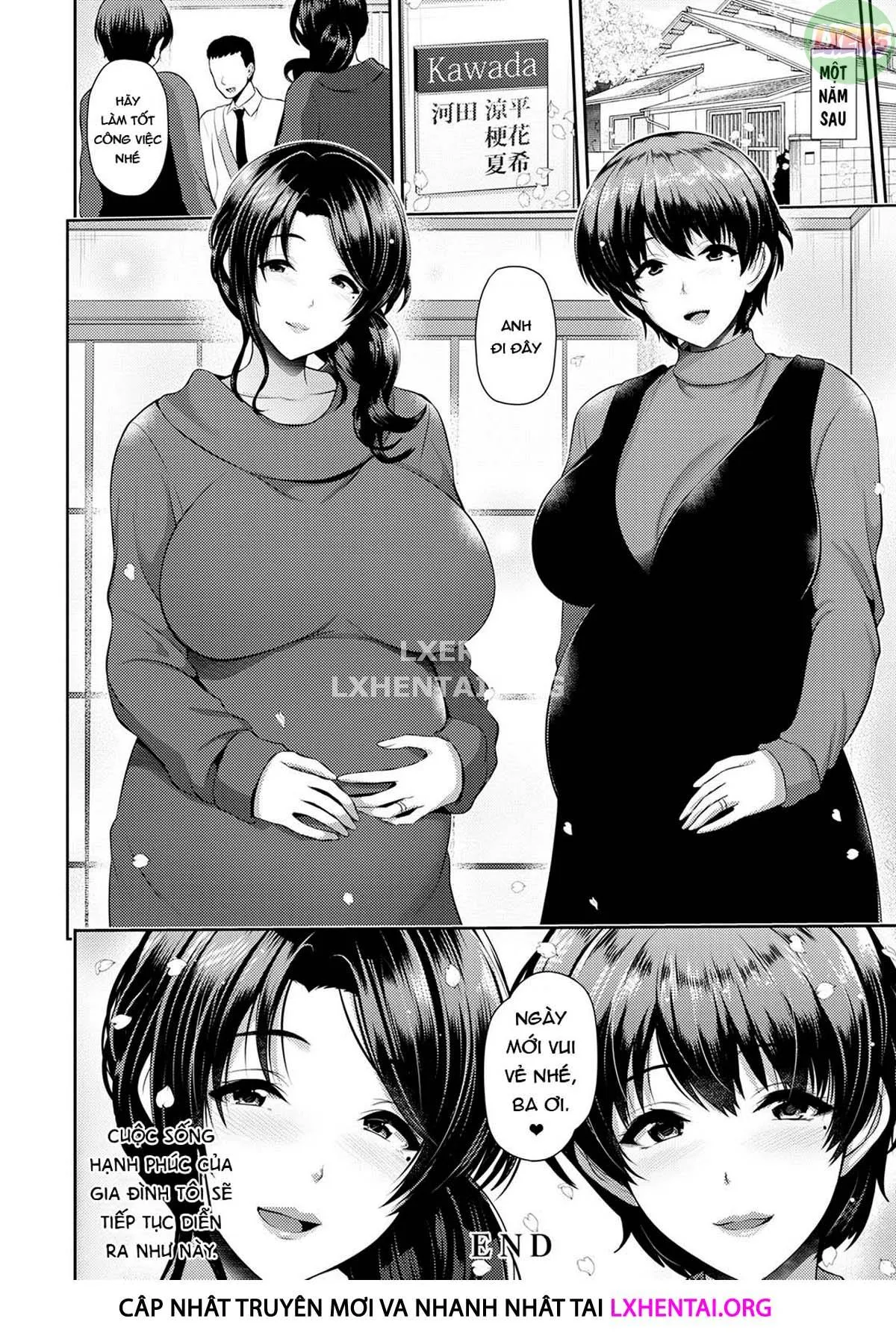 HentaiVN.net - Ảnh 25 - Sexual Love With Mother and Daughter [Oyako to Seiai] - Chap 3 - [END]