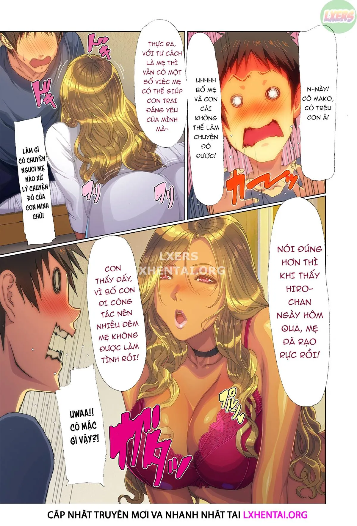 HentaiVN.net - Ảnh 12 - A Gyaru Mom Showed Up At My House!! [Wagaya Ni Gal Mama Ga Yattekita!!] - Chap 1