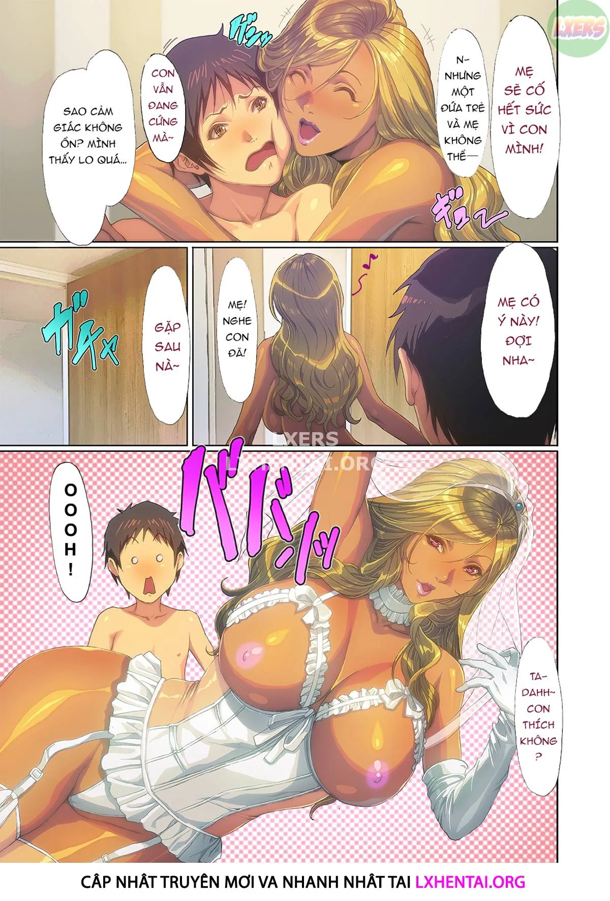 HentaiVN.net - Ảnh 22 - A Gyaru Mom Showed Up At My House!! [Wagaya Ni Gal Mama Ga Yattekita!!] - Chap 1