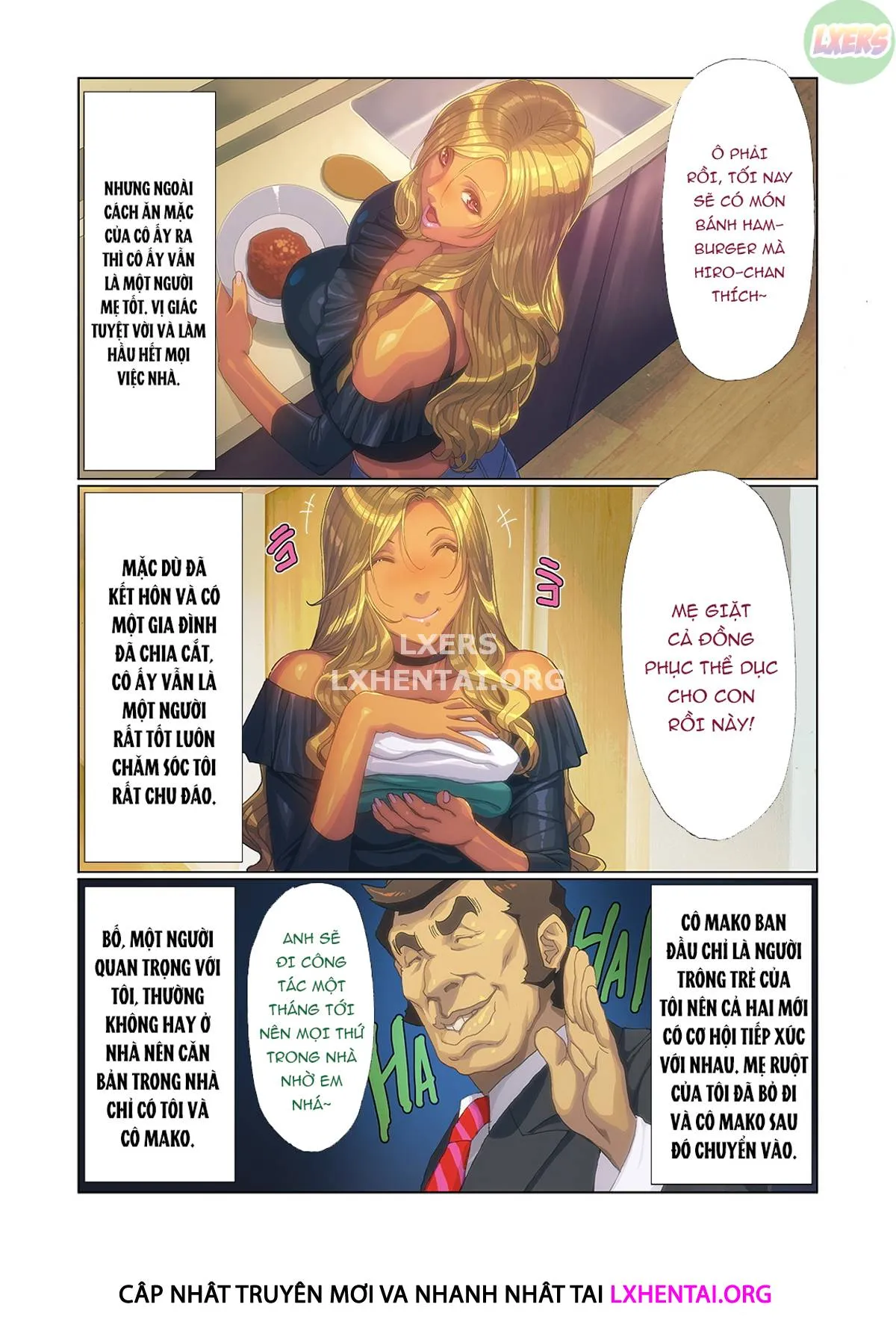 HentaiVN.net - Ảnh 8 - A Gyaru Mom Showed Up At My House!! [Wagaya Ni Gal Mama Ga Yattekita!!] - Chap 1
