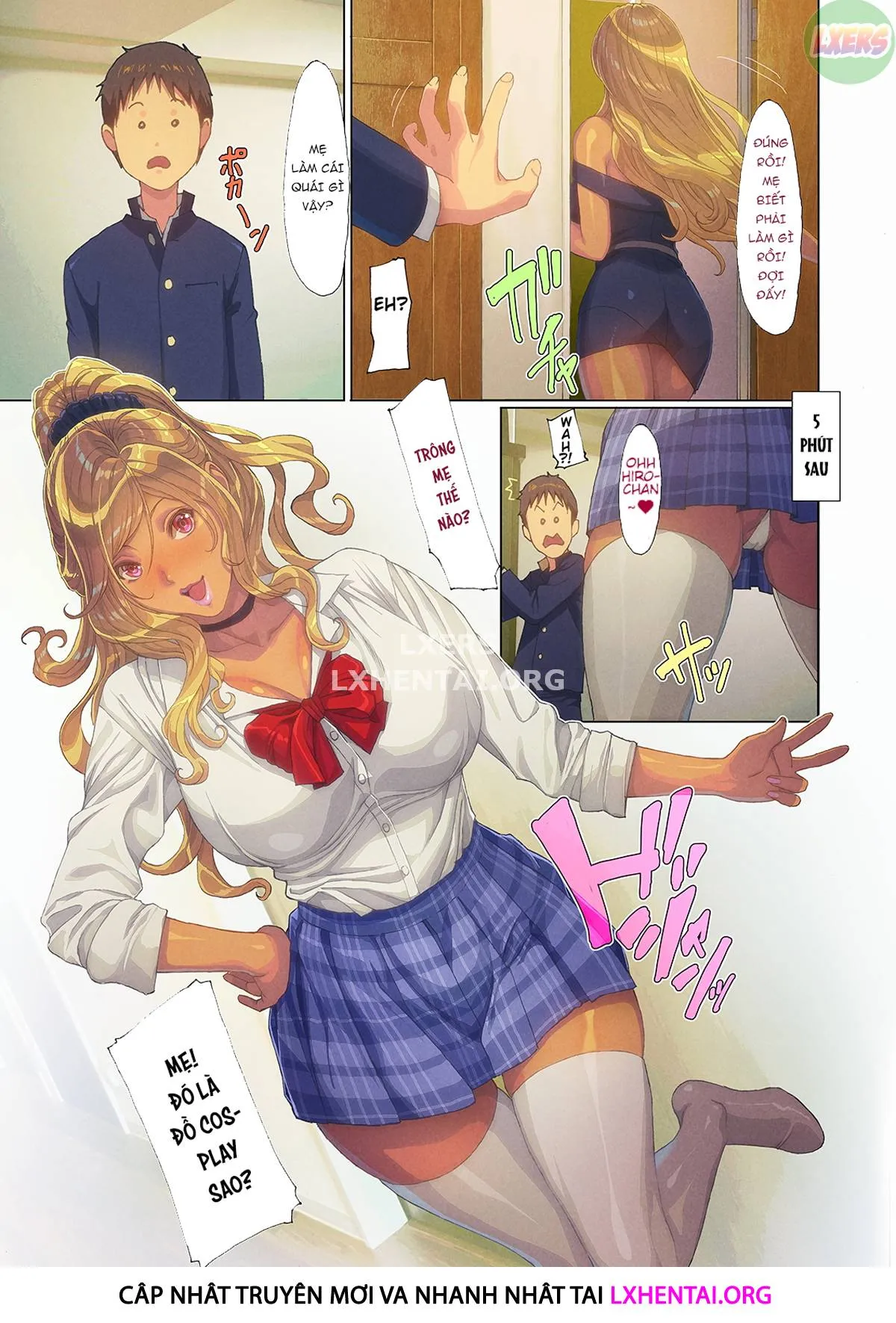 HentaiVN.net - Ảnh 13 - A Gyaru Mom Showed Up At My House!! [Wagaya Ni Gal Mama Ga Yattekita!!] - Chap 2 - [END]