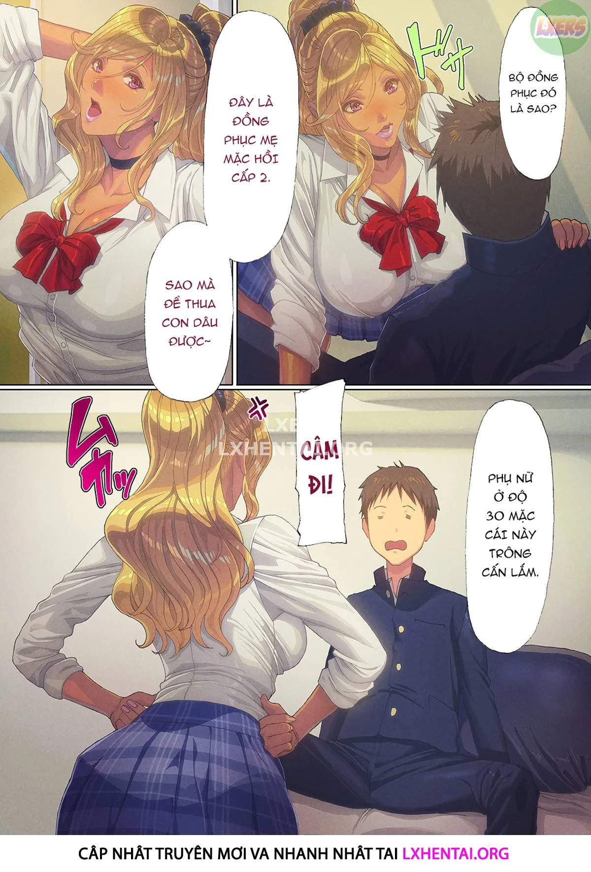 HentaiVN.net - Ảnh 14 - A Gyaru Mom Showed Up At My House!! [Wagaya Ni Gal Mama Ga Yattekita!!] - Chap 2 - [END]