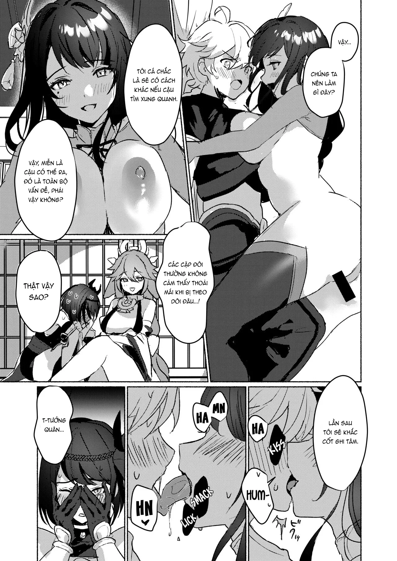 HentaiVN.net - Ảnh 5 - *** Nhau Với Gái Inazuma Hoặc Chết! [Inazuma Triumvirates and the F**k or Die Domain, 稲妻御三家と〇〇〇しないと出られない秘境] - 1shot