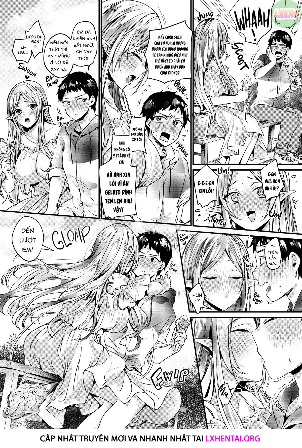 HentaiVN.net - Ảnh 11 - Ngất ngây ngọt ngào nóng bỏng - Chap 1 - An Exciting Date with My Elven Girlfriend