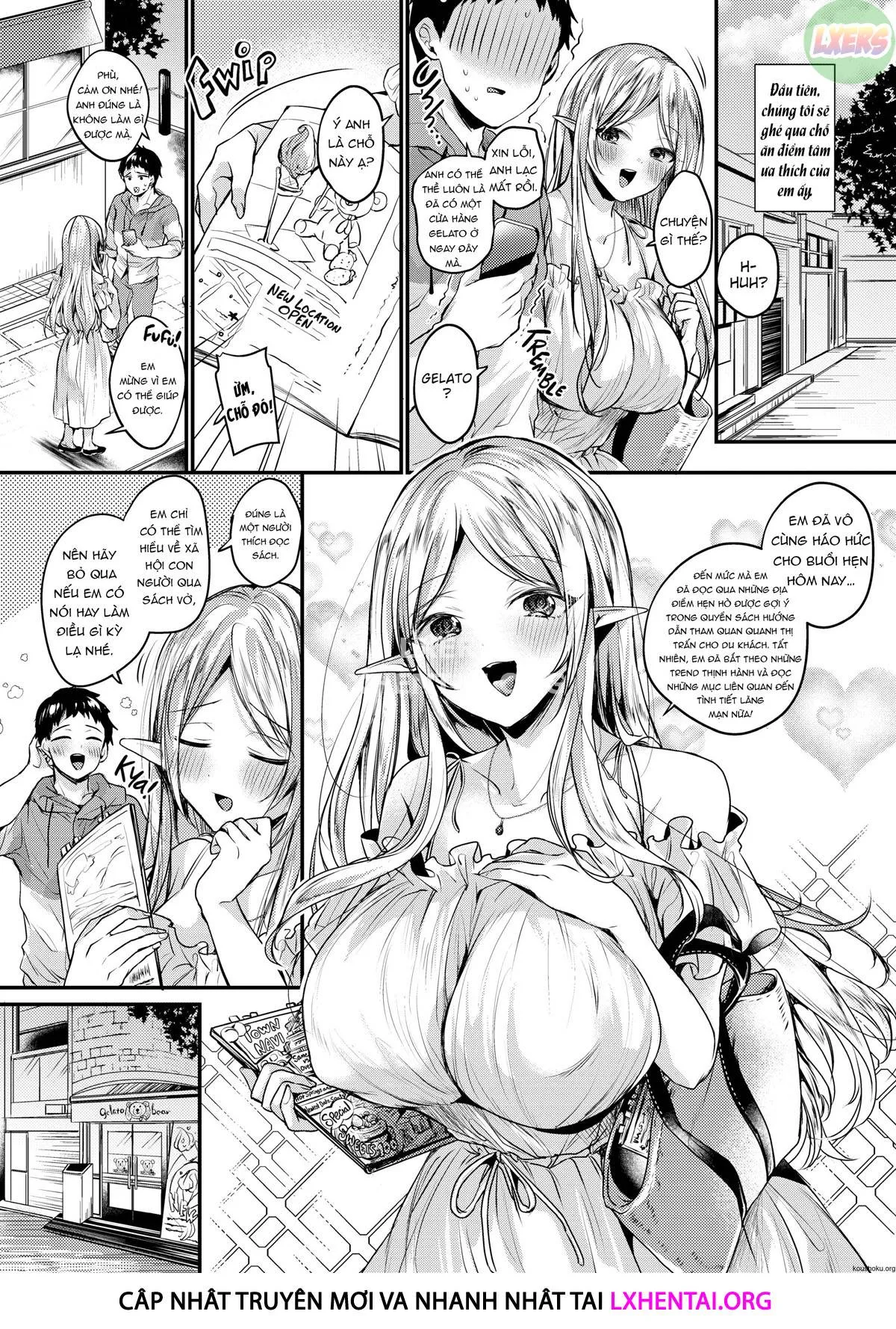 HentaiVN.net - Ảnh 9 - Ngất ngây ngọt ngào nóng bỏng - Chap 1 - An Exciting Date with My Elven Girlfriend