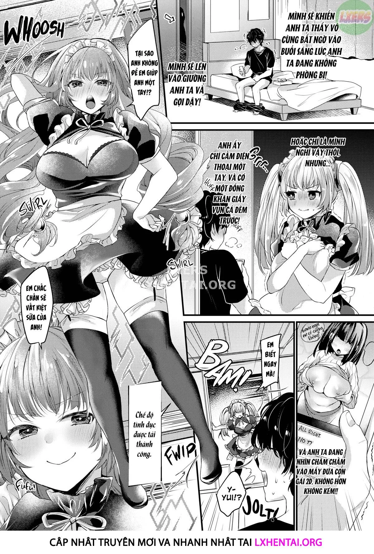 HentaiVN.net - Ảnh 9 - Ngất ngây ngọt ngào nóng bỏng - Chap 2 - The Tsundere Little Sister Maid Android Wants Attention