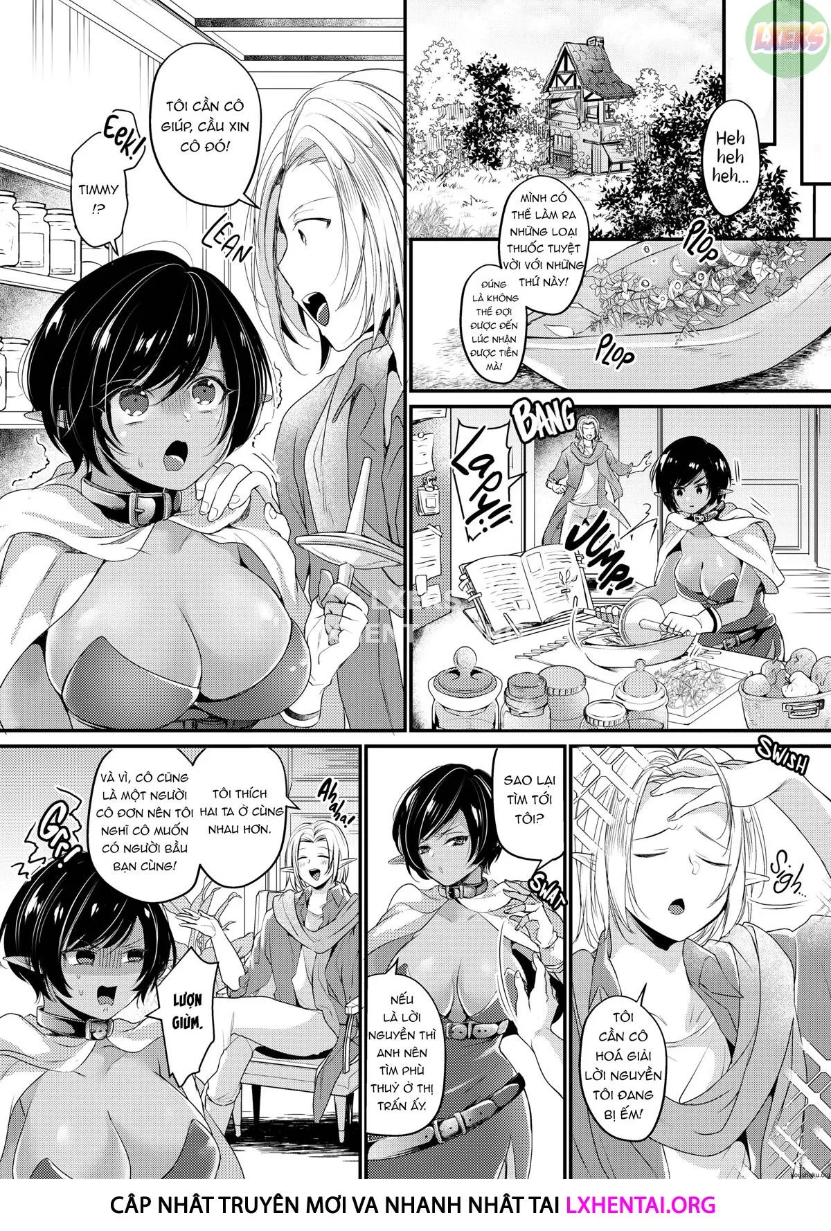 HentaiVN.net - Ảnh 6 - Ngất ngây ngọt ngào nóng bỏng - Chap 3 - Heal Me! ❤ Dark Elf-chan