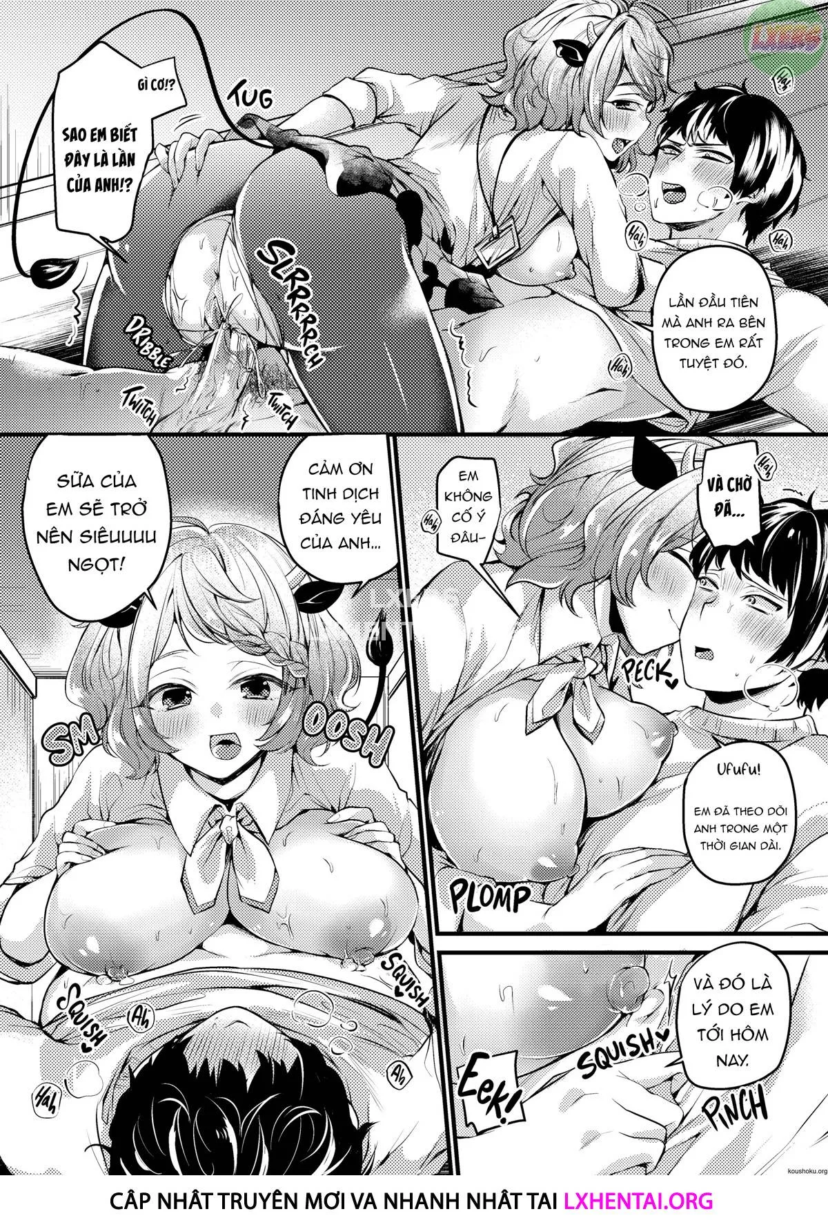 HentaiVN.net - Ảnh 14 - Ngất ngây ngọt ngào nóng bỏng - Chap 6 - Happiness Delivery! ❤ Cow Girl