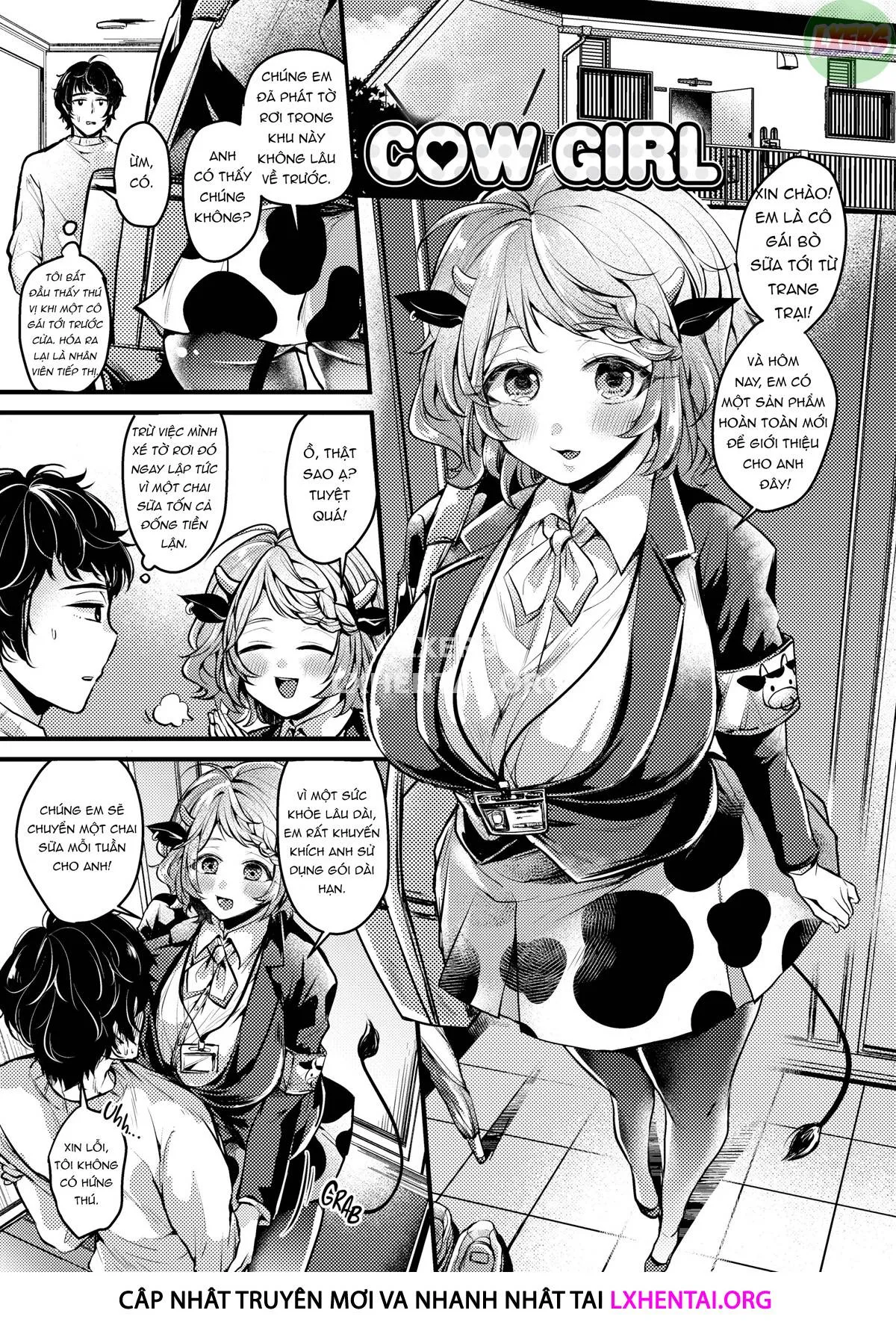HentaiVN.net - Ảnh 5 - Ngất ngây ngọt ngào nóng bỏng - Chap 6 - Happiness Delivery! ❤ Cow Girl