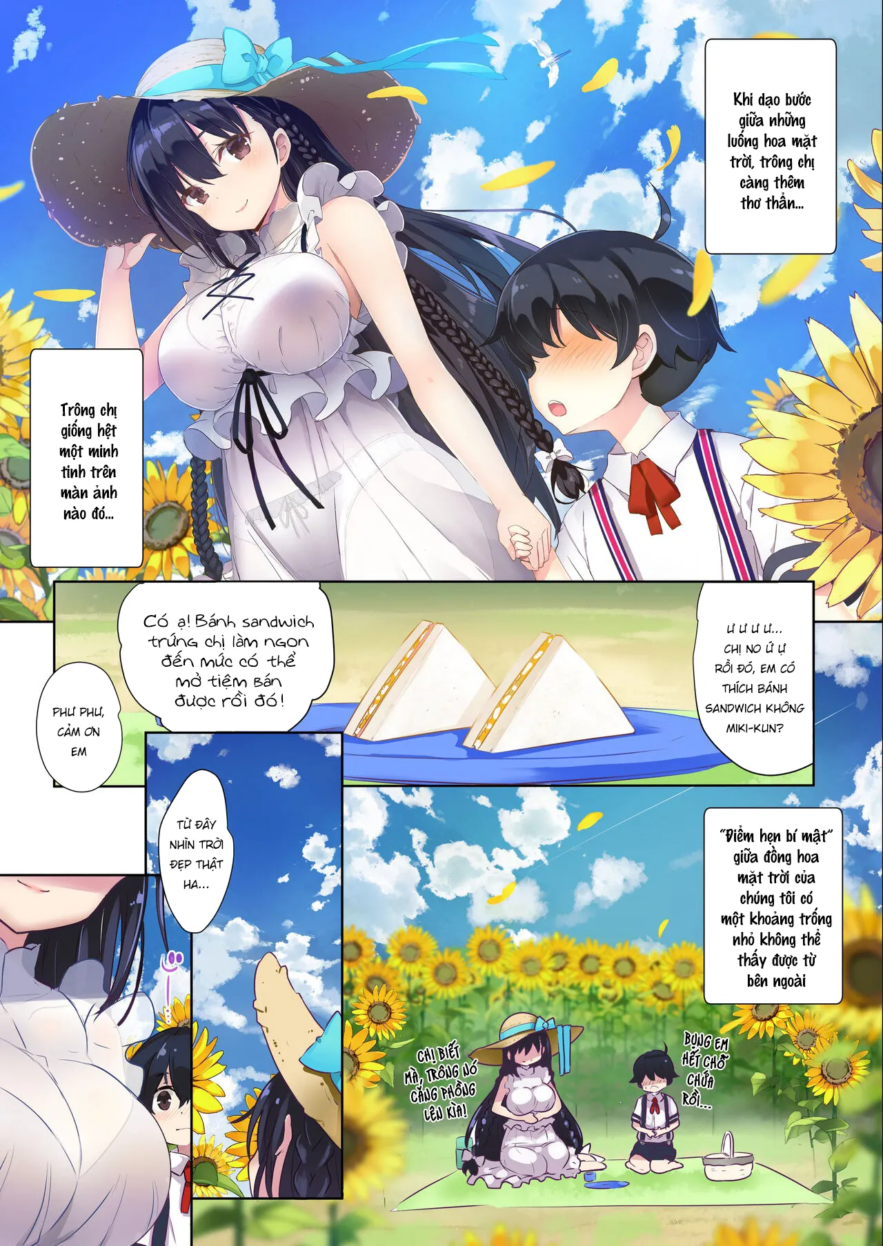 HentaiVN.net - Ảnh 14 - Sướng giữa đồng hoa! [Ane Ito, Onee-san x Cousin] - Full màu