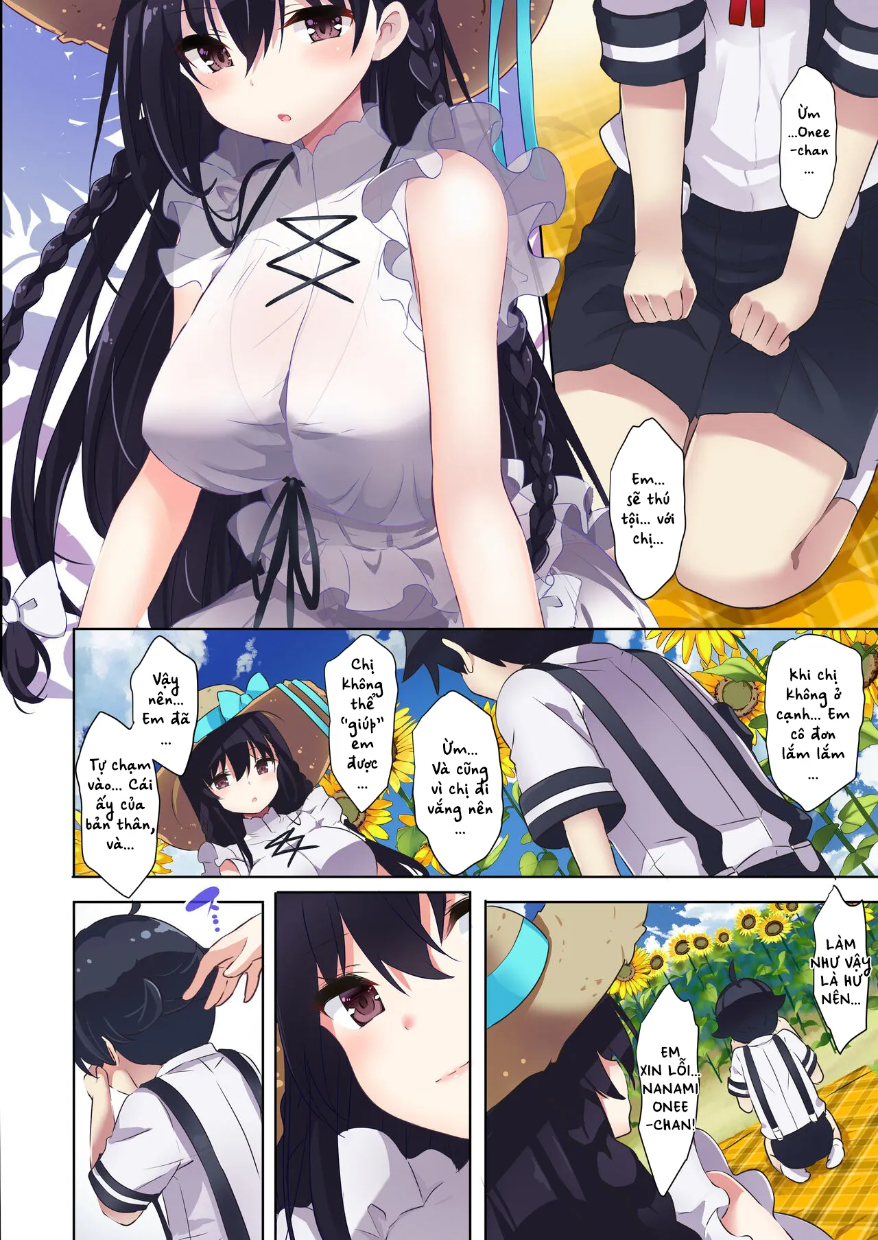 HentaiVN.net - Ảnh 15 - Sướng giữa đồng hoa! [Ane Ito, Onee-san x Cousin] - Full màu