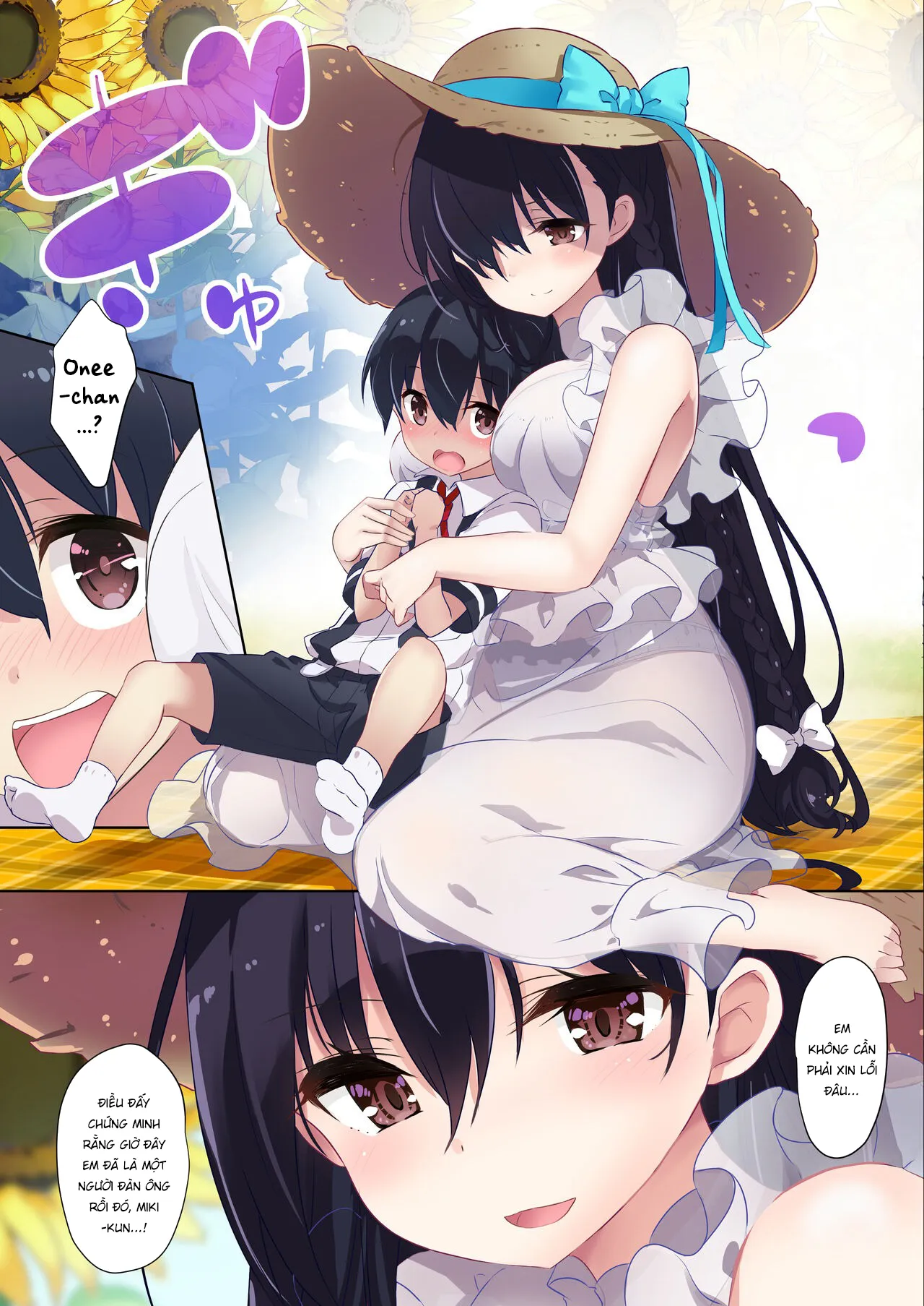HentaiVN.net - Ảnh 16 - Sướng giữa đồng hoa! [Ane Ito, Onee-san x Cousin] - Full màu