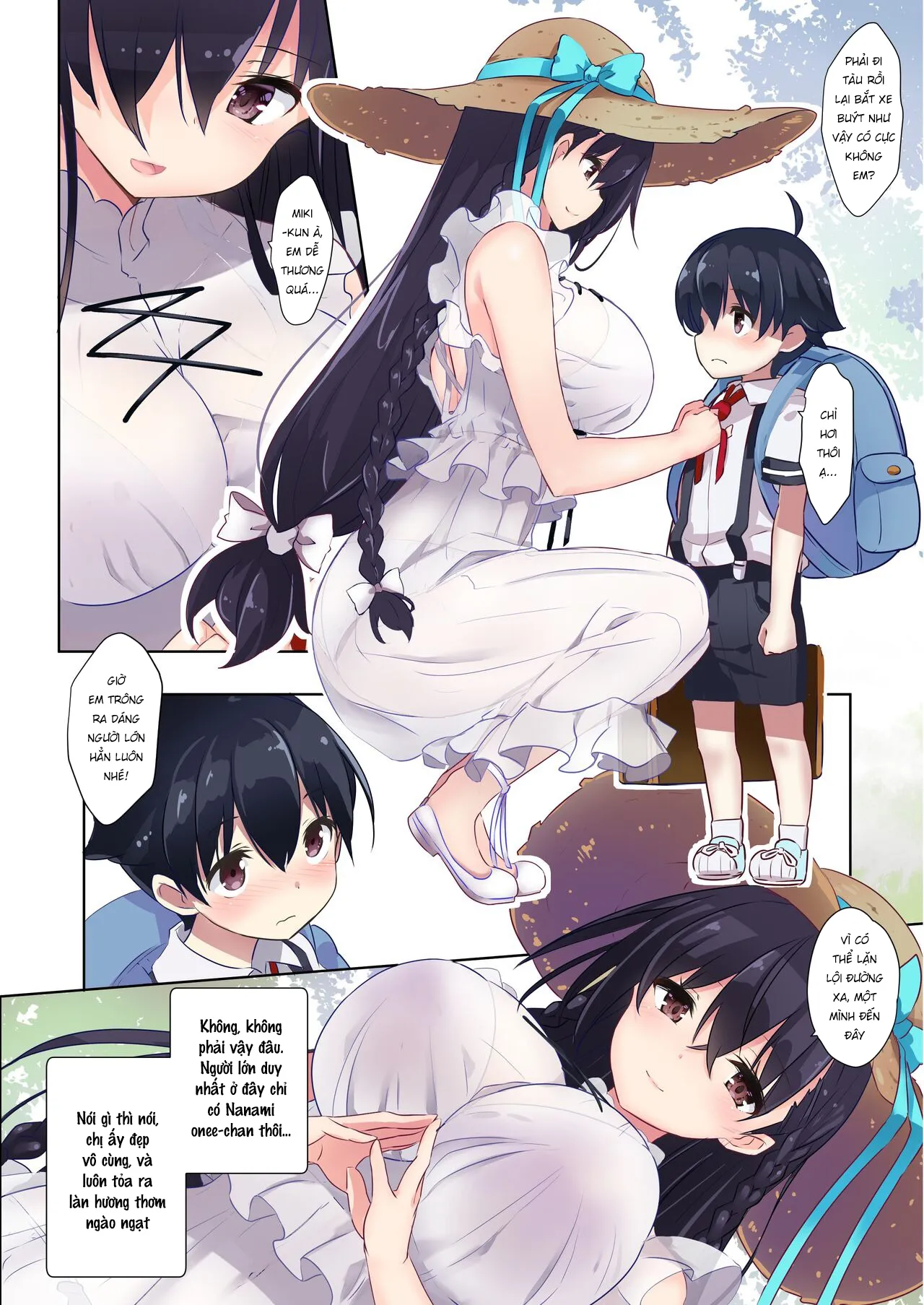 HentaiVN.net - Ảnh 5 - Sướng giữa đồng hoa! [Ane Ito, Onee-san x Cousin] - Full màu