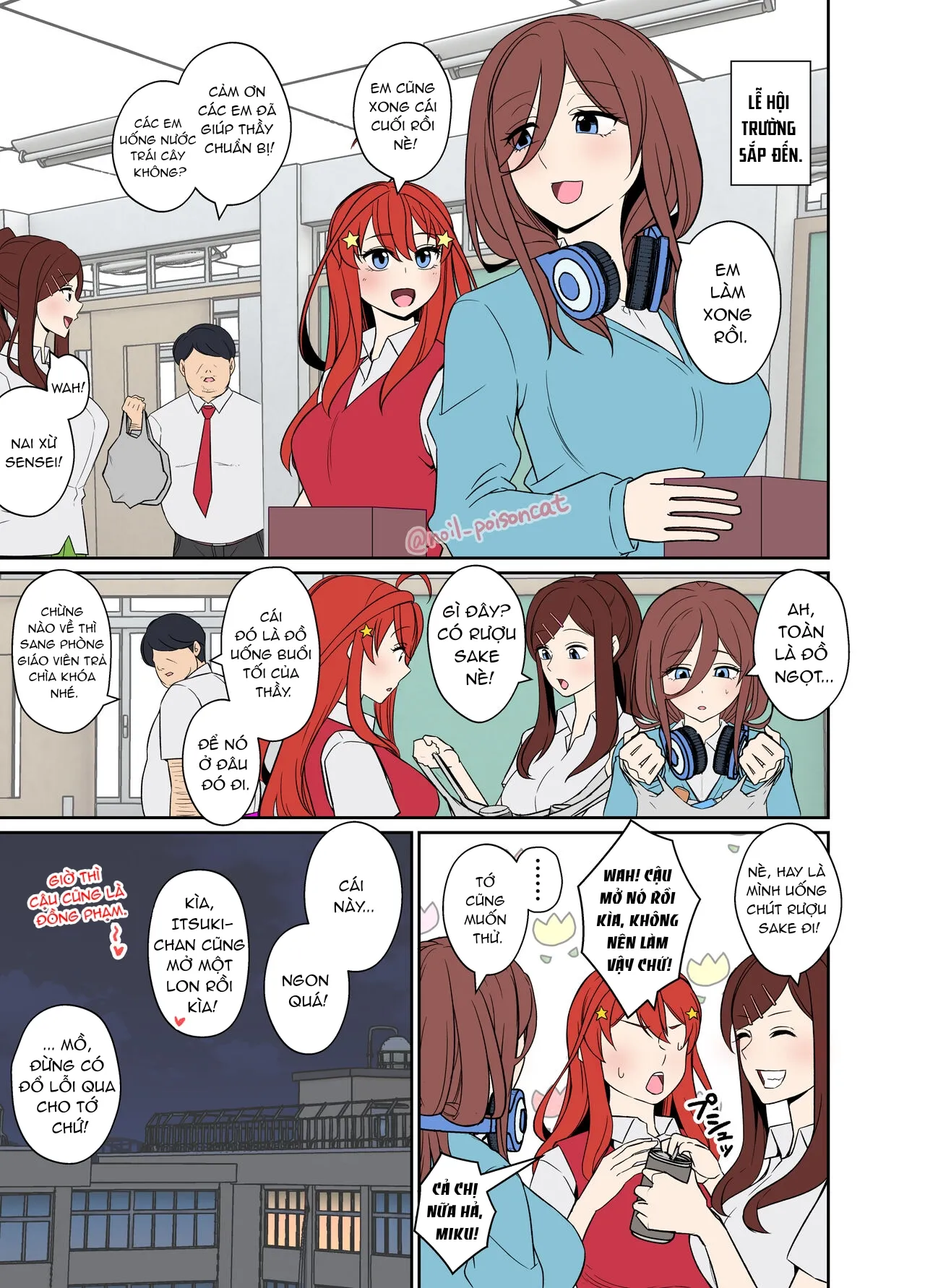 HentaiVN.net - Ảnh 3 - Yotta Nakano Miku ni Warui Koto o Suru Hanashi [A story about doing bad things to a drunk Nakano Miku; 酔った中野三玖に悪いことをする話] - Oneshot