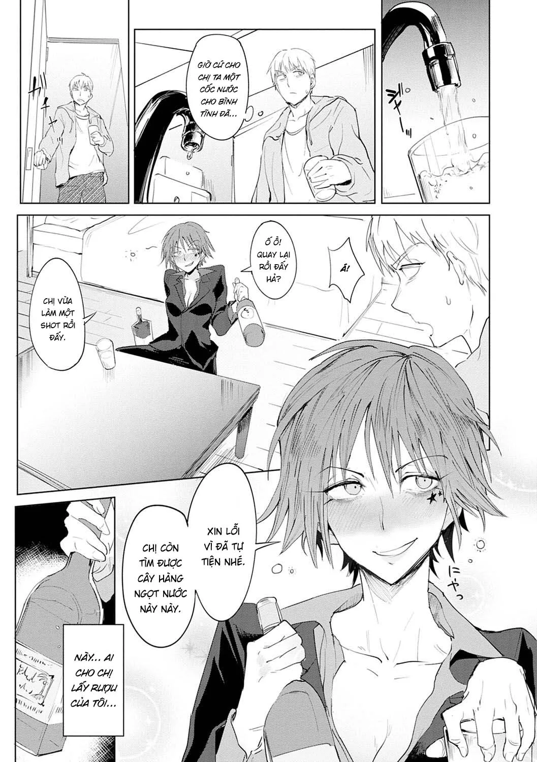 HentaiVN.net - Ảnh 3 - Cô Nàng Nghiện Rượu [Shuju Kankei] - Oneshot
