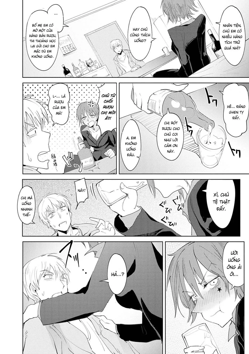 HentaiVN.net - Ảnh 4 - Cô Nàng Nghiện Rượu [Shuju Kankei] - Oneshot