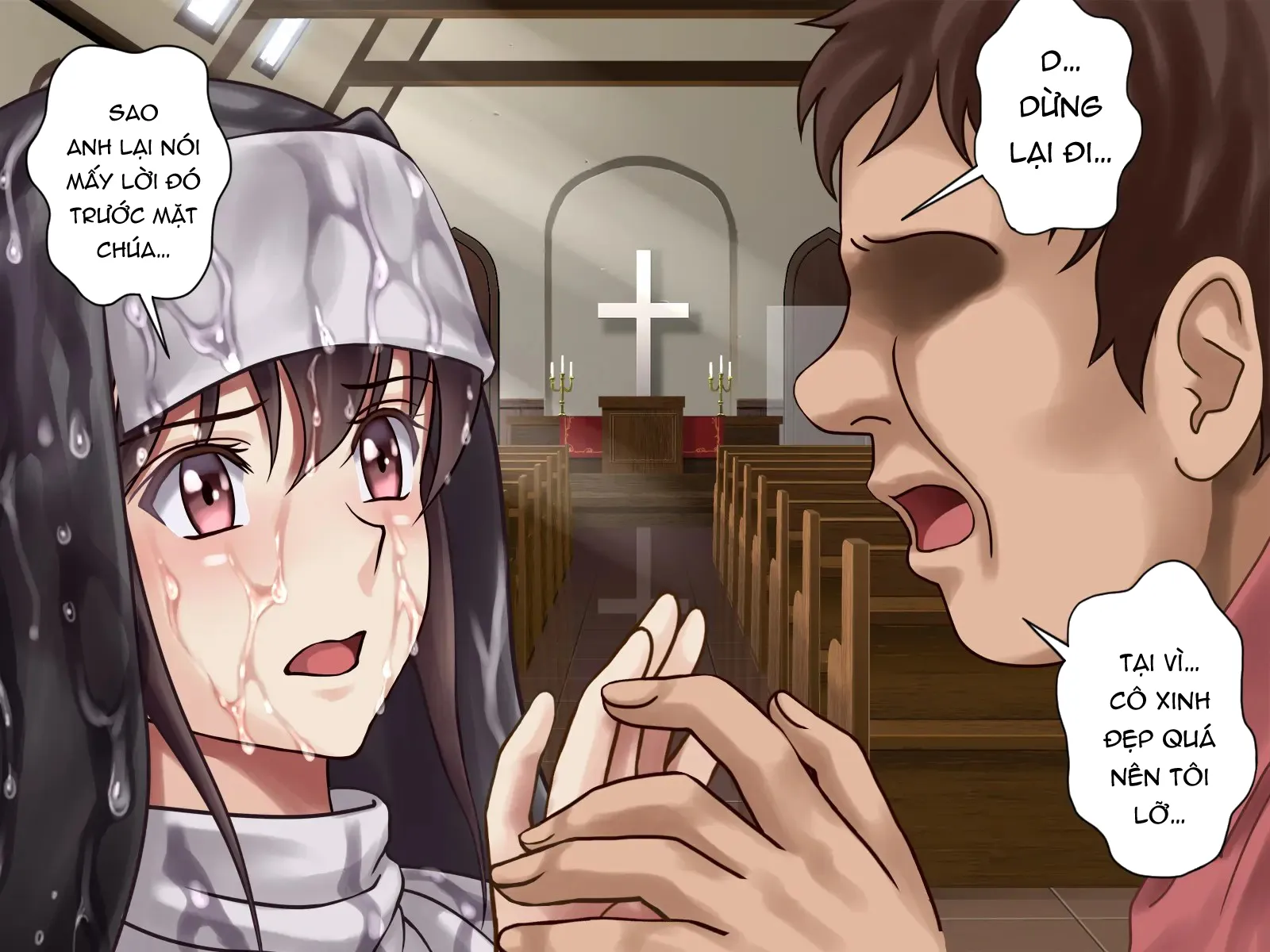 HentaiVN.net - Ảnh 23 - Âm đạo sám hối, nữ tu ở địa ngục dục vọng [懺悔膣 濡縛シスター昇天地獄, Zangechitsu Jubaku Sister Shouten Jigoku] - Part 1