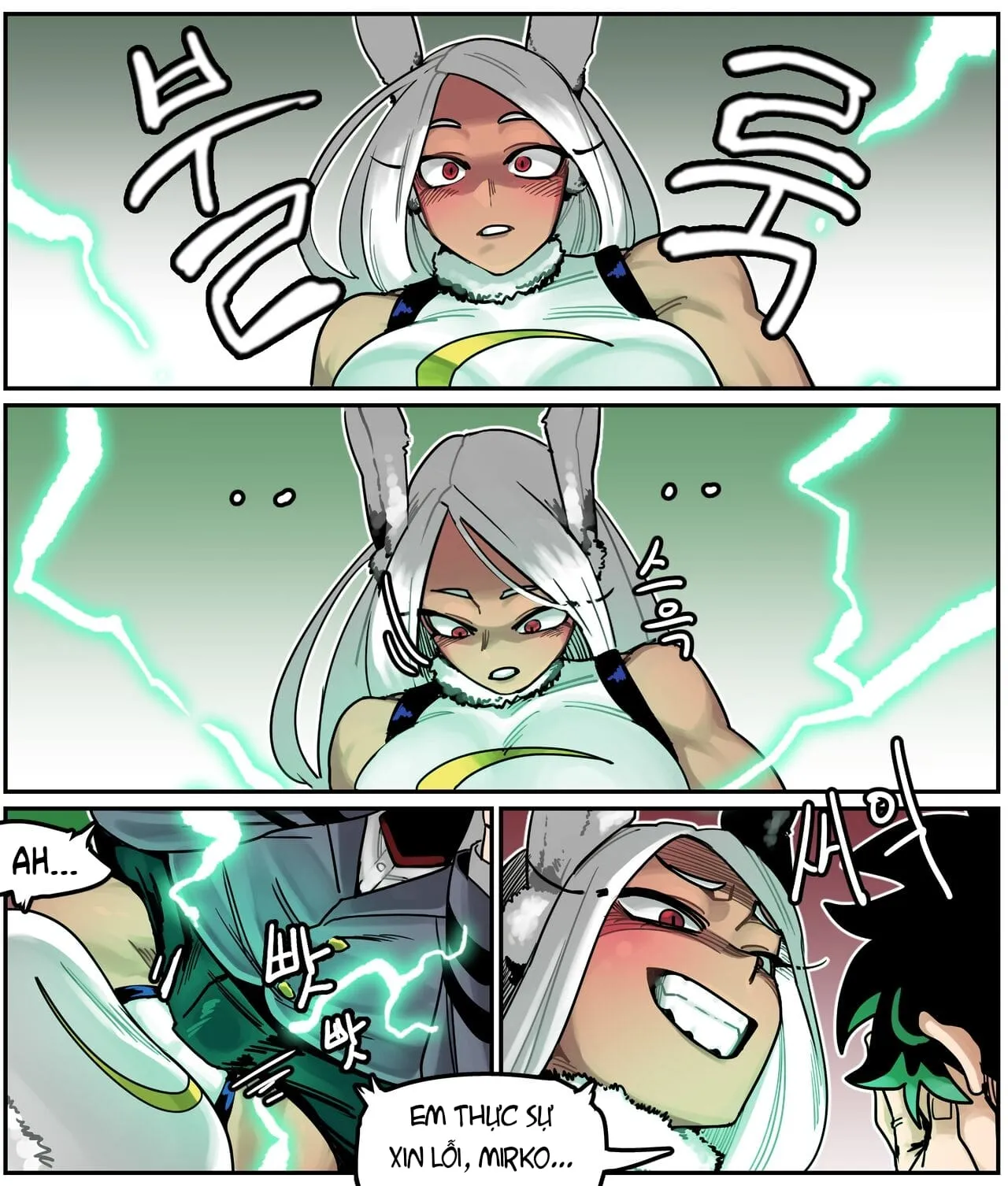 HentaiVN.net - Ảnh 5 - Deku meets Mirko on a Train and Fucks Her - Oneshot