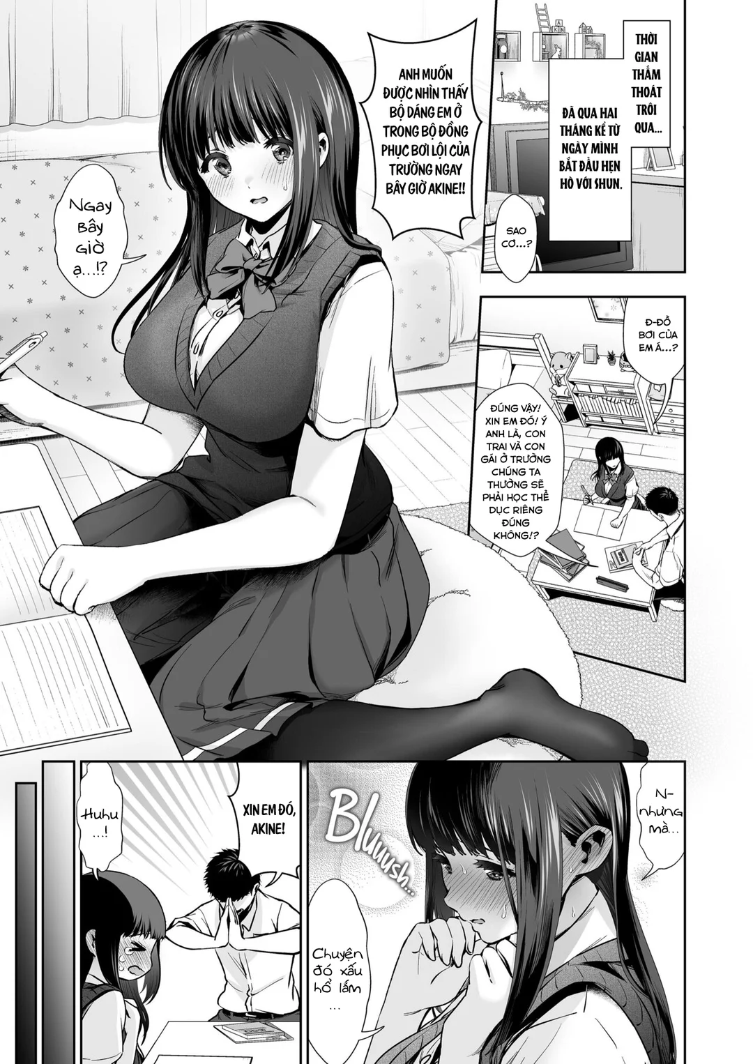 HentaiVN.net - Ảnh 4 - Làm Tình Cùng Cô Bạn Gái Nhút Nhát Trong Bộ Đồ Tắm - Oneshot